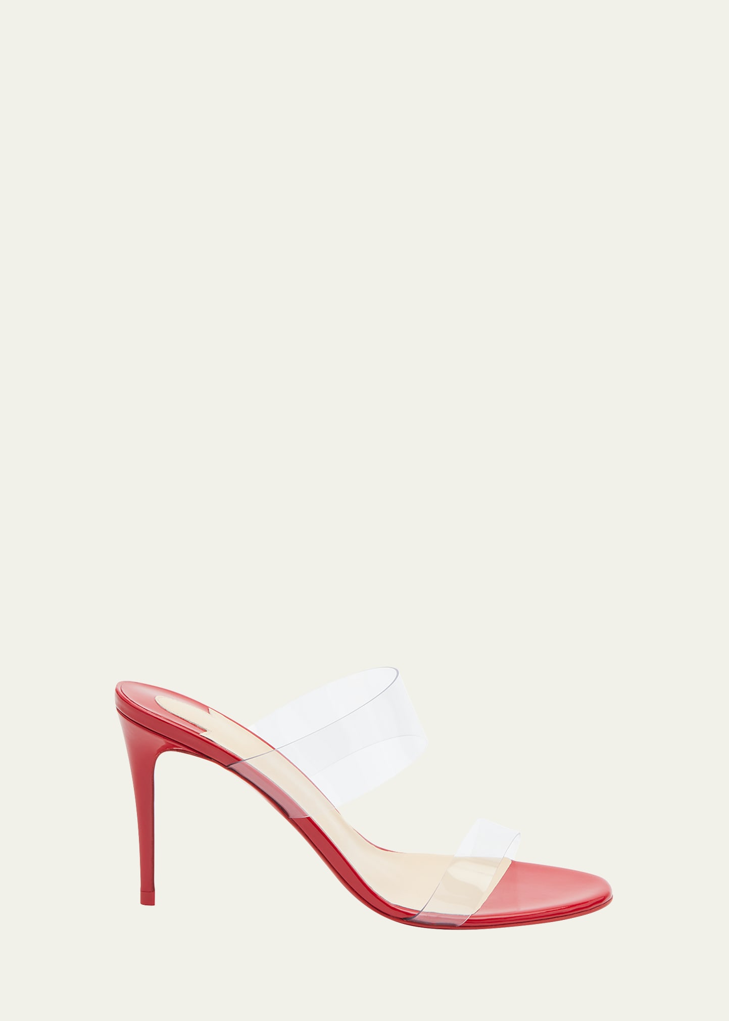 Christian louboutin just nothing illusion red hot sale sole sandals