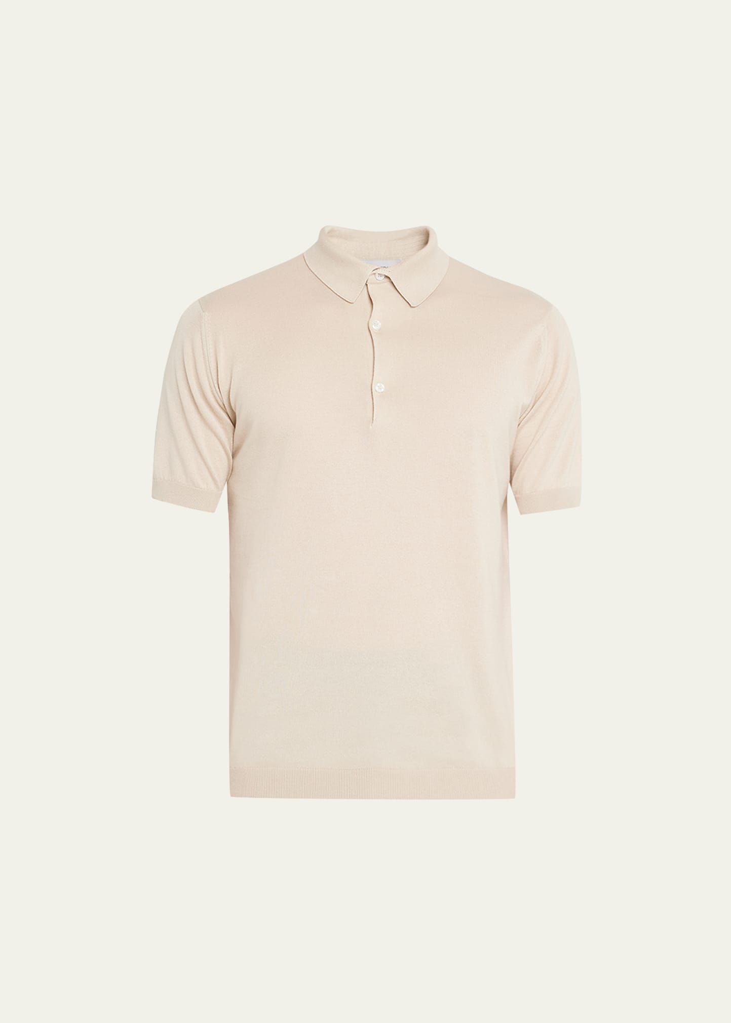 John Smedley Men's Adrian Polo Shirt In Almond