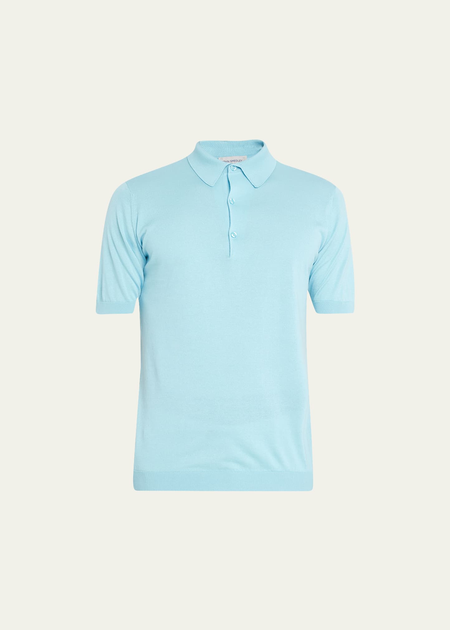 John Smedley Men's Adrian Polo Shirt In Blue Spring