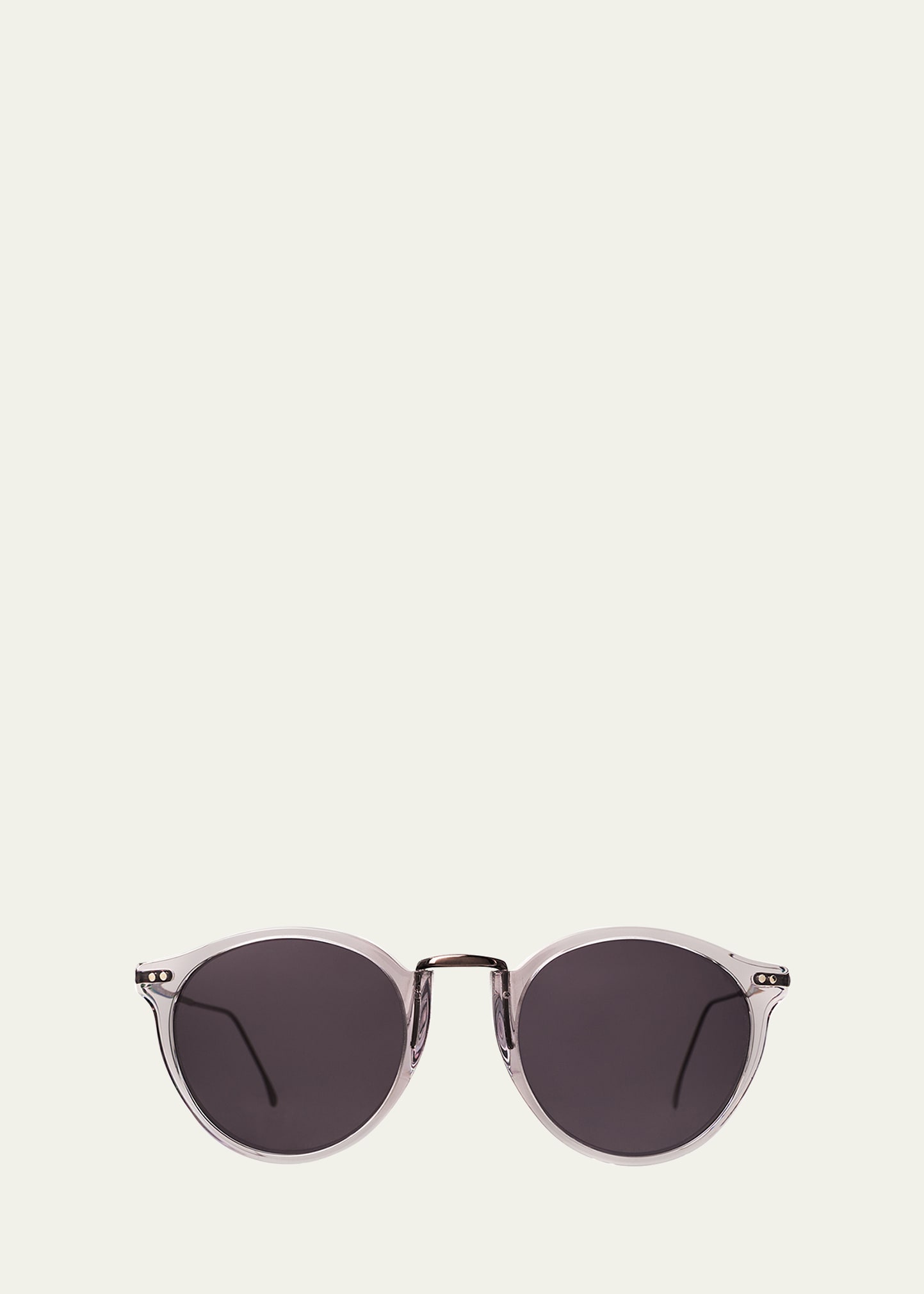 Portofino II Round Metal & Acetate Sunglasses