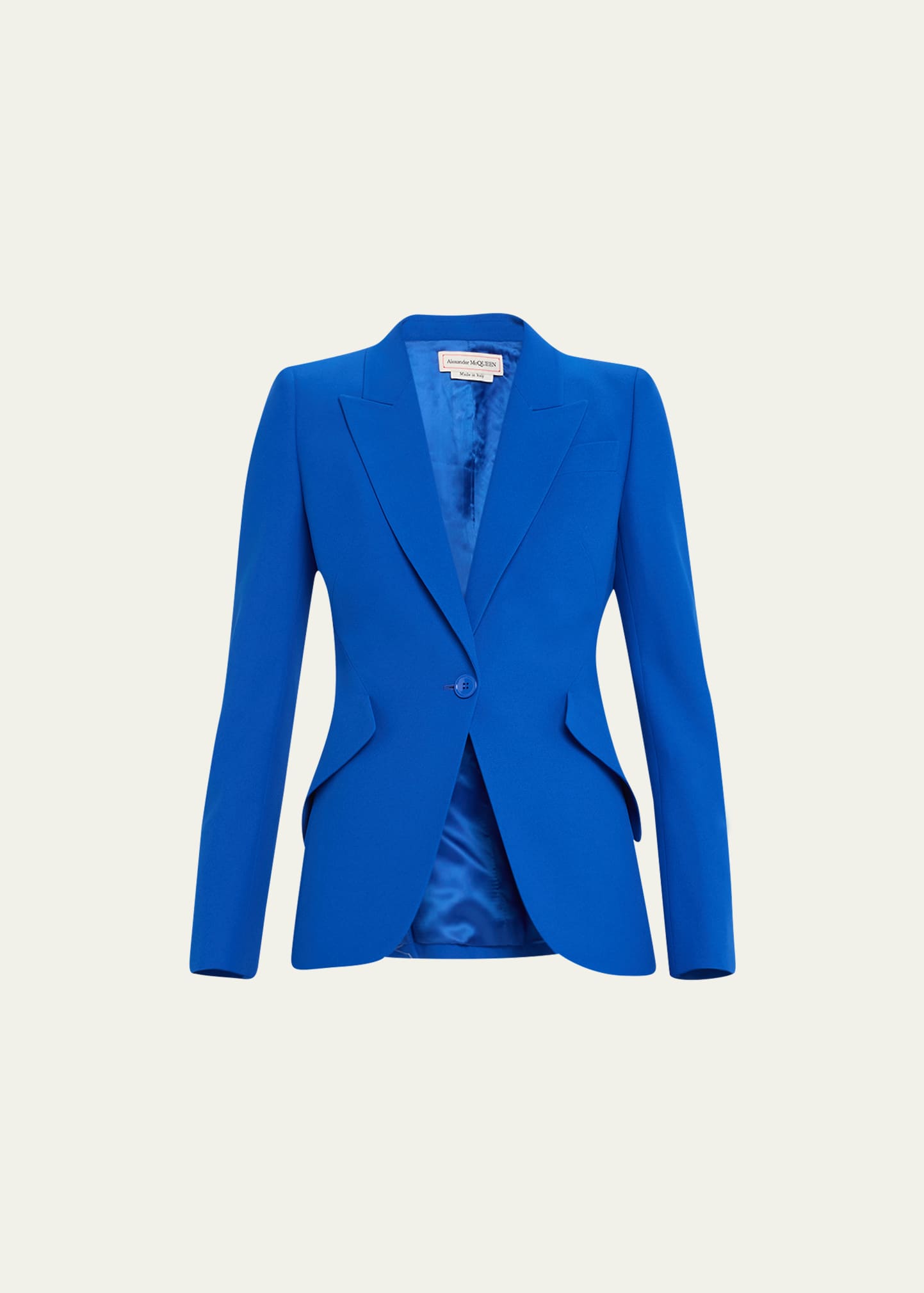 Alexander Mcqueen Classic Single-breasted Suiting Blazer In Drmarine