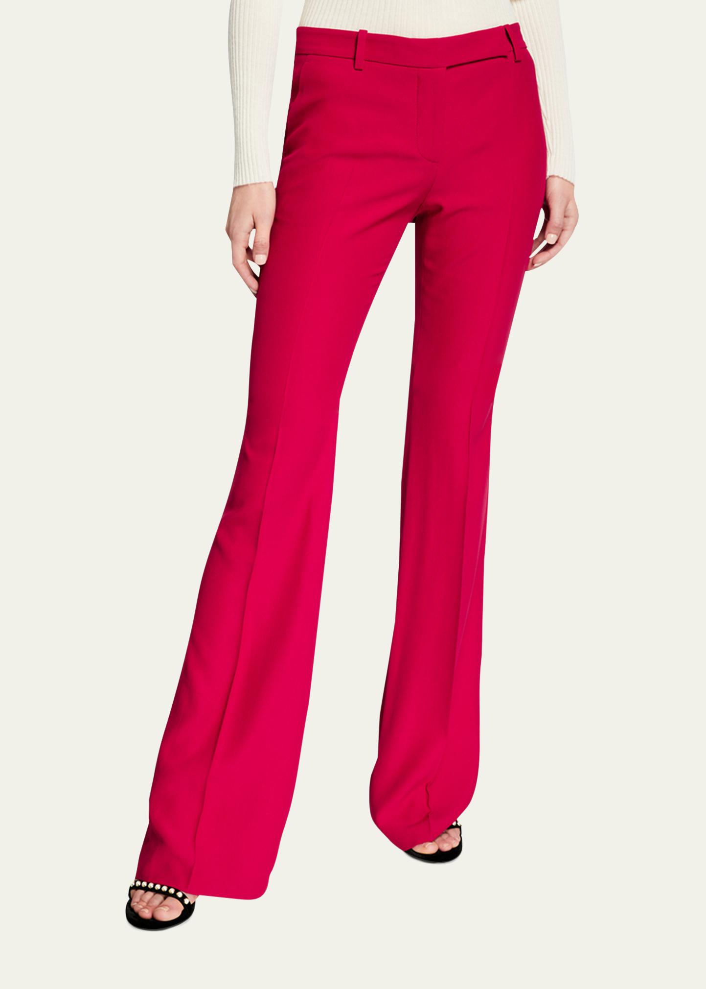 Alexander Mcqueen Classic Suiting Pants In Dark Pink