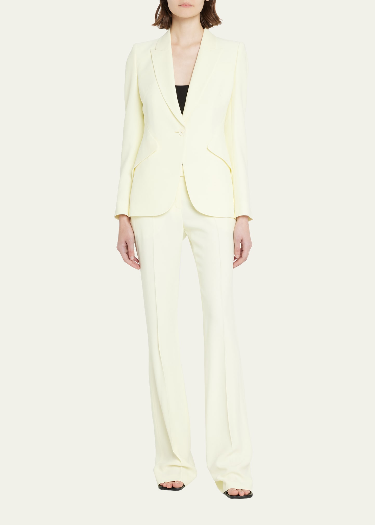 Alexander Mcqueen Classic Suiting Pants In White