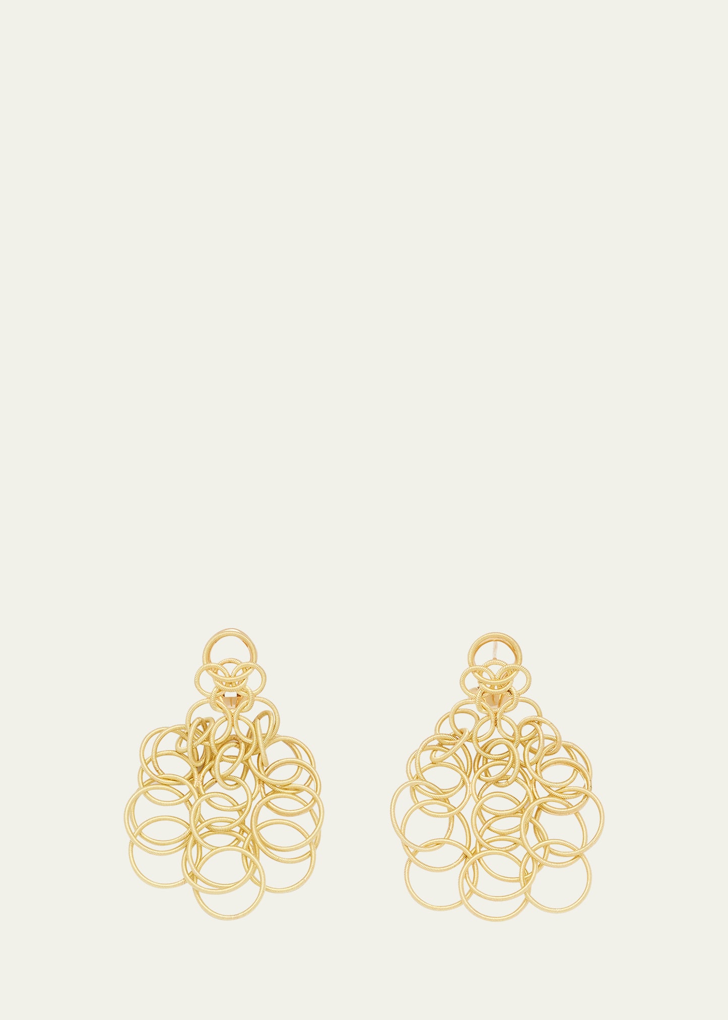 Hawaii 18K Yellow Gold Chandelier Earrings, 2"L