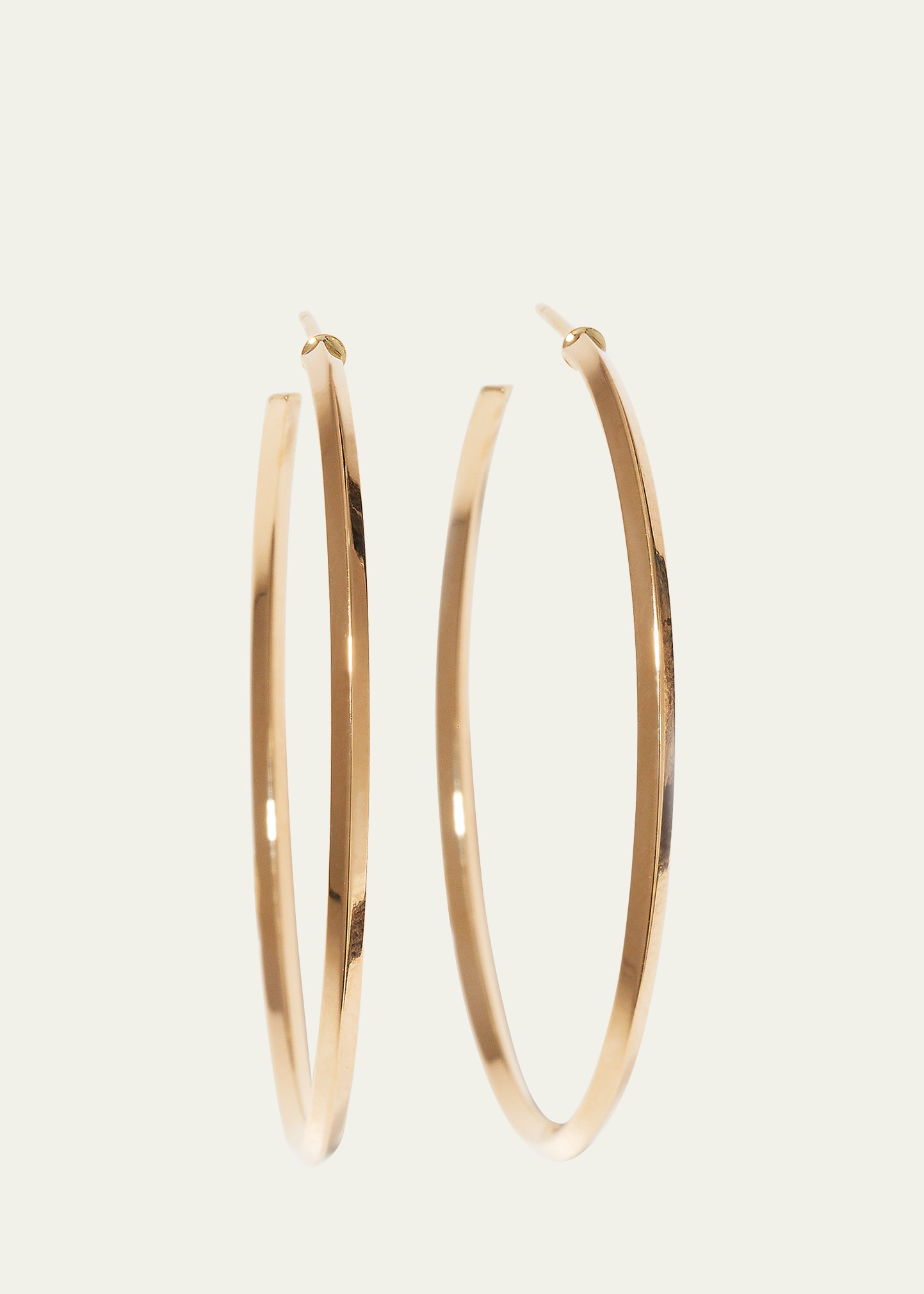 LANA 45mm Thin Pointed Royale Hoops