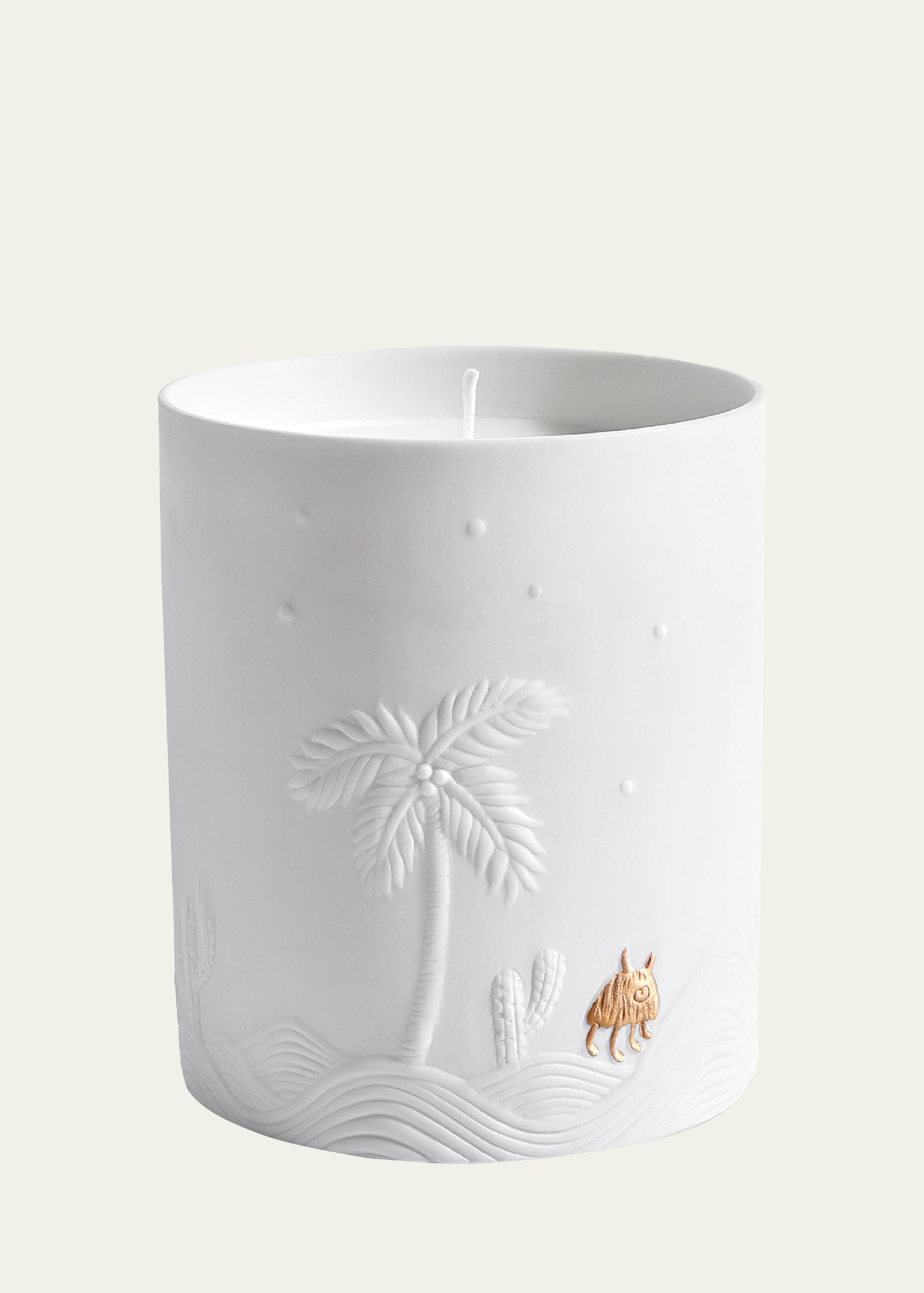 L'objet Haas Mojave Palm Candle In White/gold