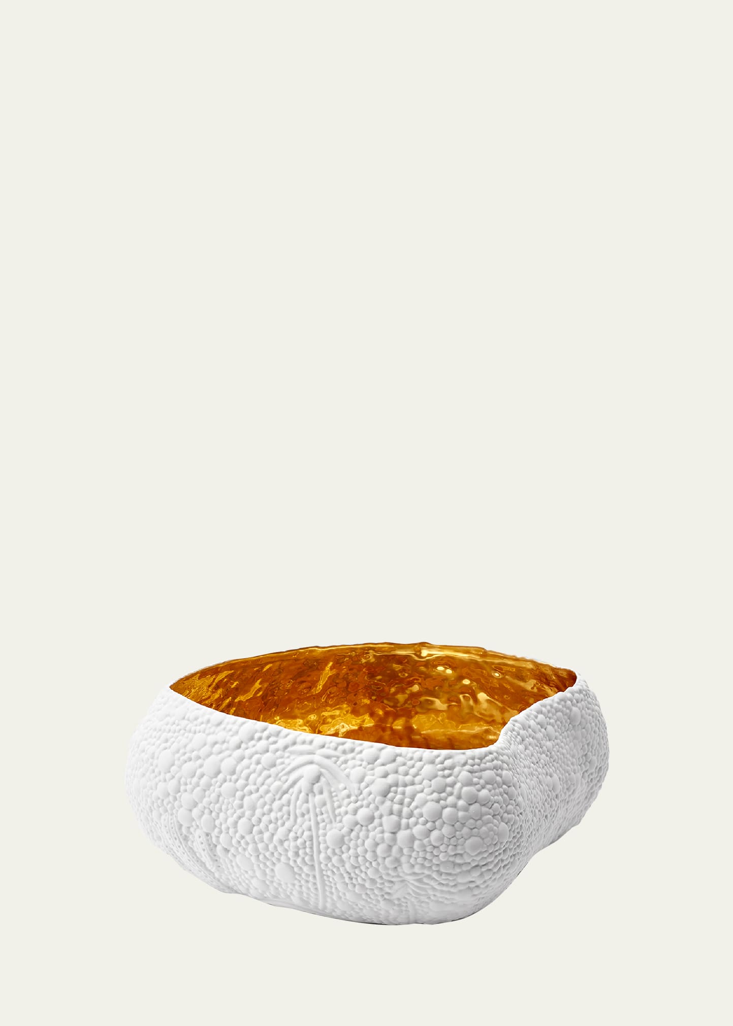L'objet Haas Large Mojave 24k Gold & Porcelain Dessert Bowl In White/gold