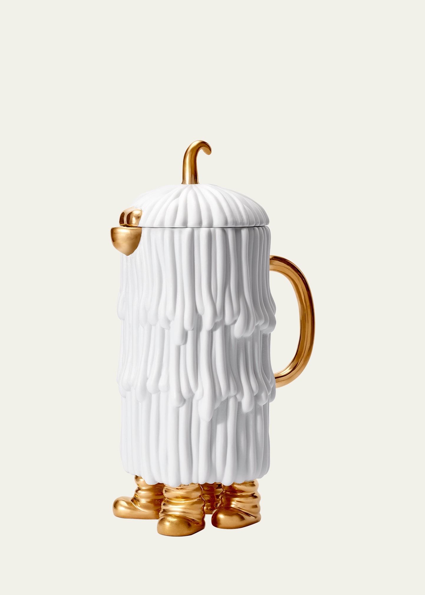 L'objet Haas Djuna 24k Gold & Porcelain Coffee & Tea Pot