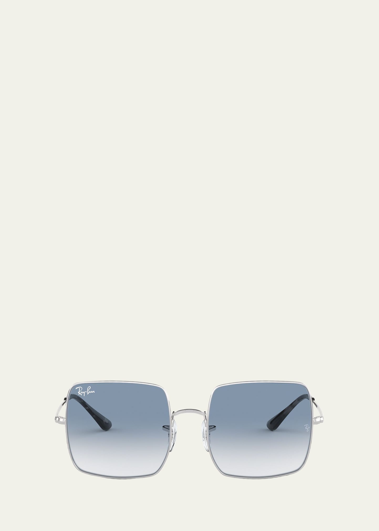 Ray Ban Ray-ban Oversized Square Frame Sunglasses In Blue/silver