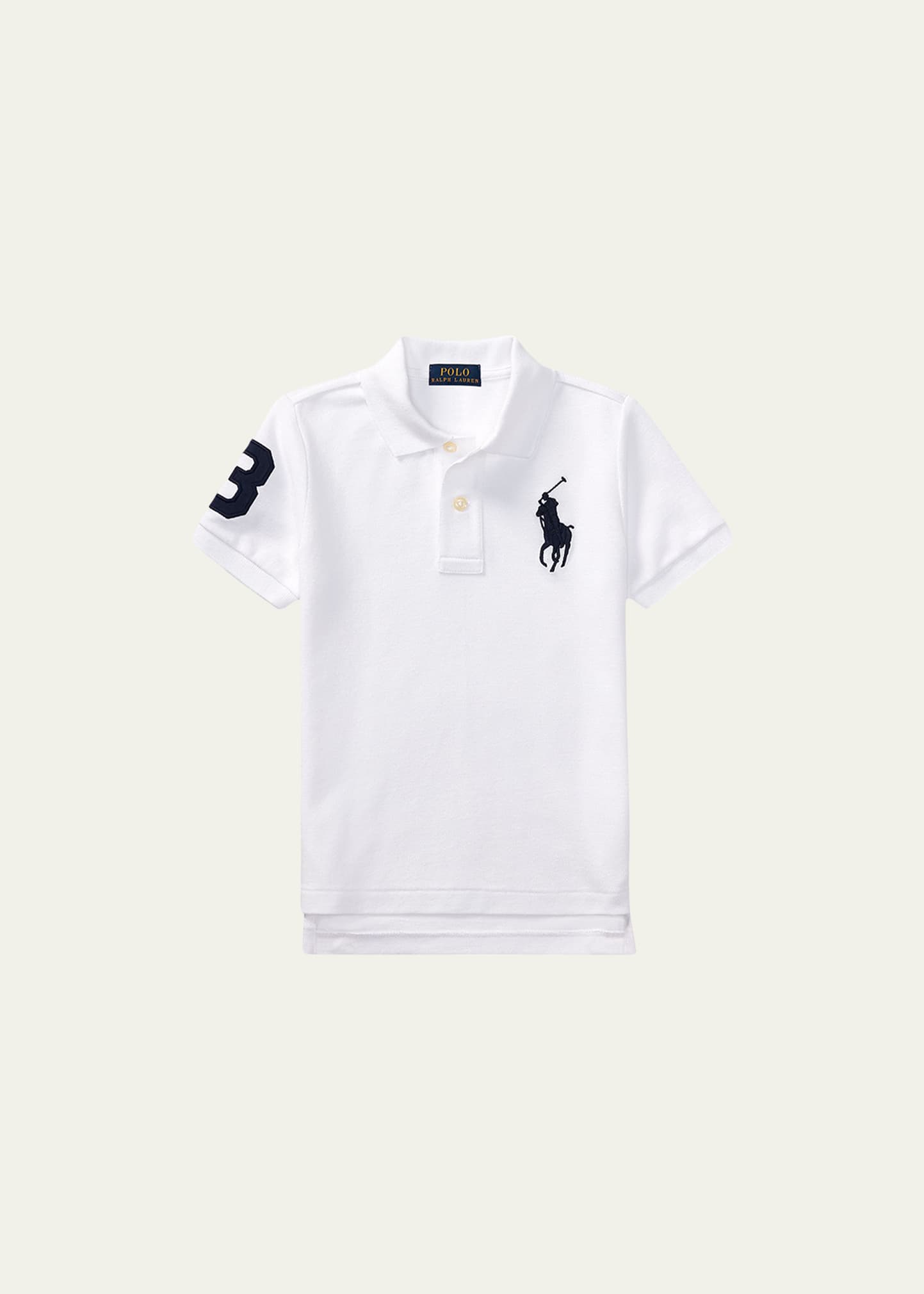 Polo Ralph Lauren Boys White Big Pony Cotton Polo Shirt In White