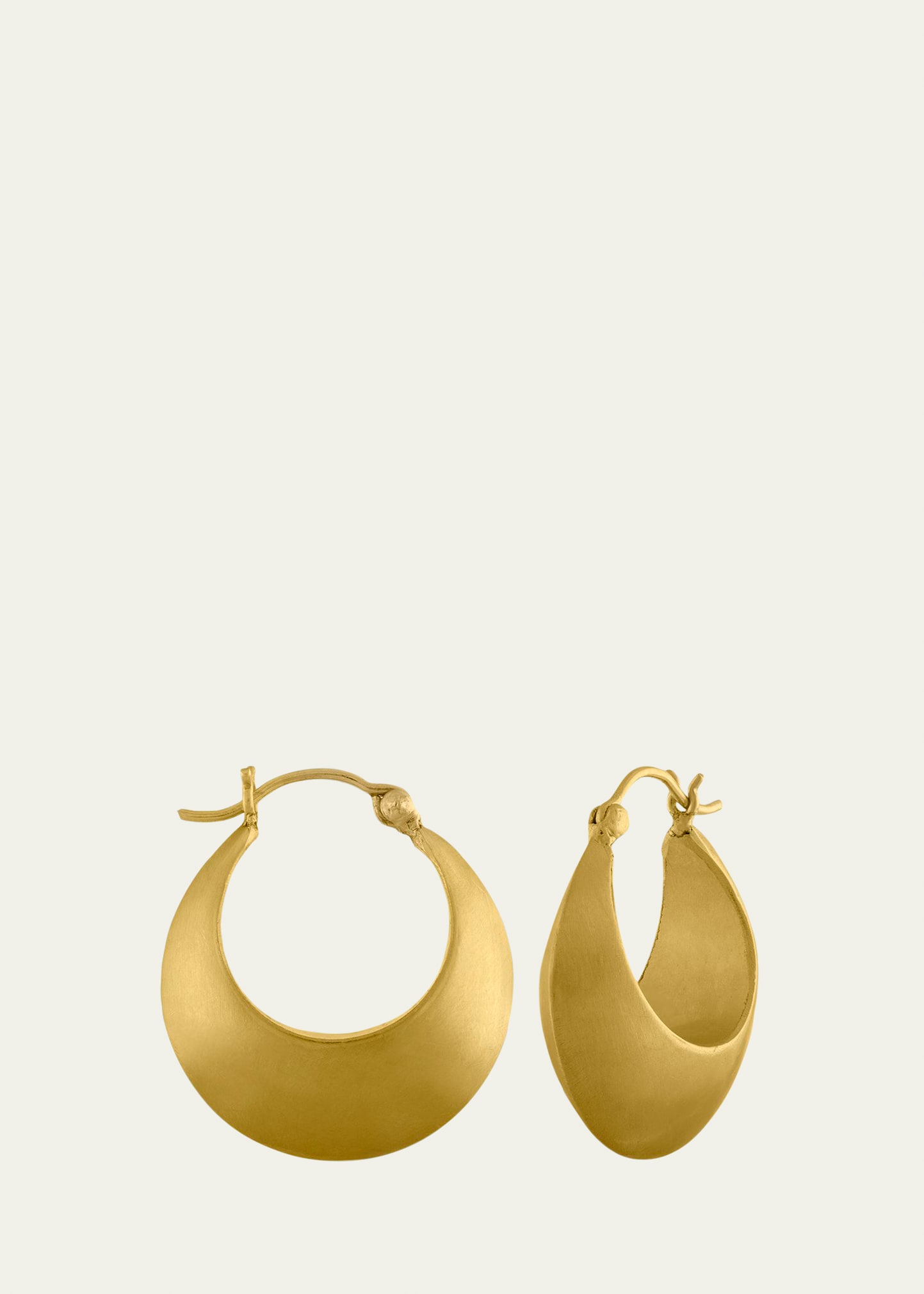 Leech Hoop Earrings 22K Gold