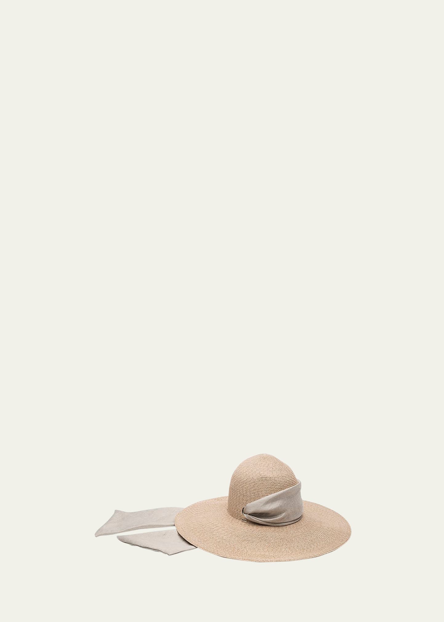 Eugenia Kim Bunny Floppy Sun Hat W/ Pull-though Scarf In Sand