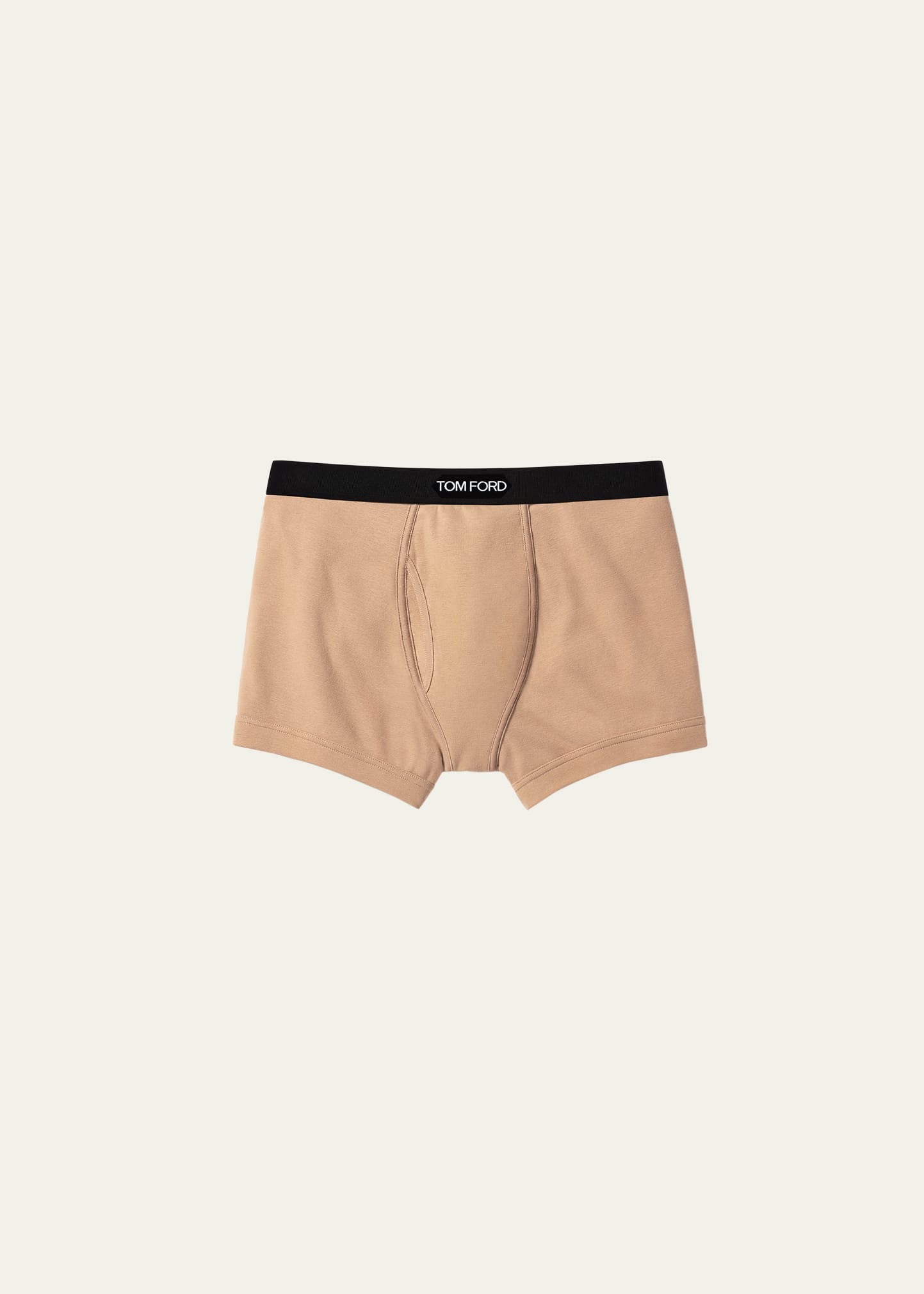 Tom Ford Mens Nude 1 Logo-embroidered Cotton-blend Jersey Boxers In Nude 1