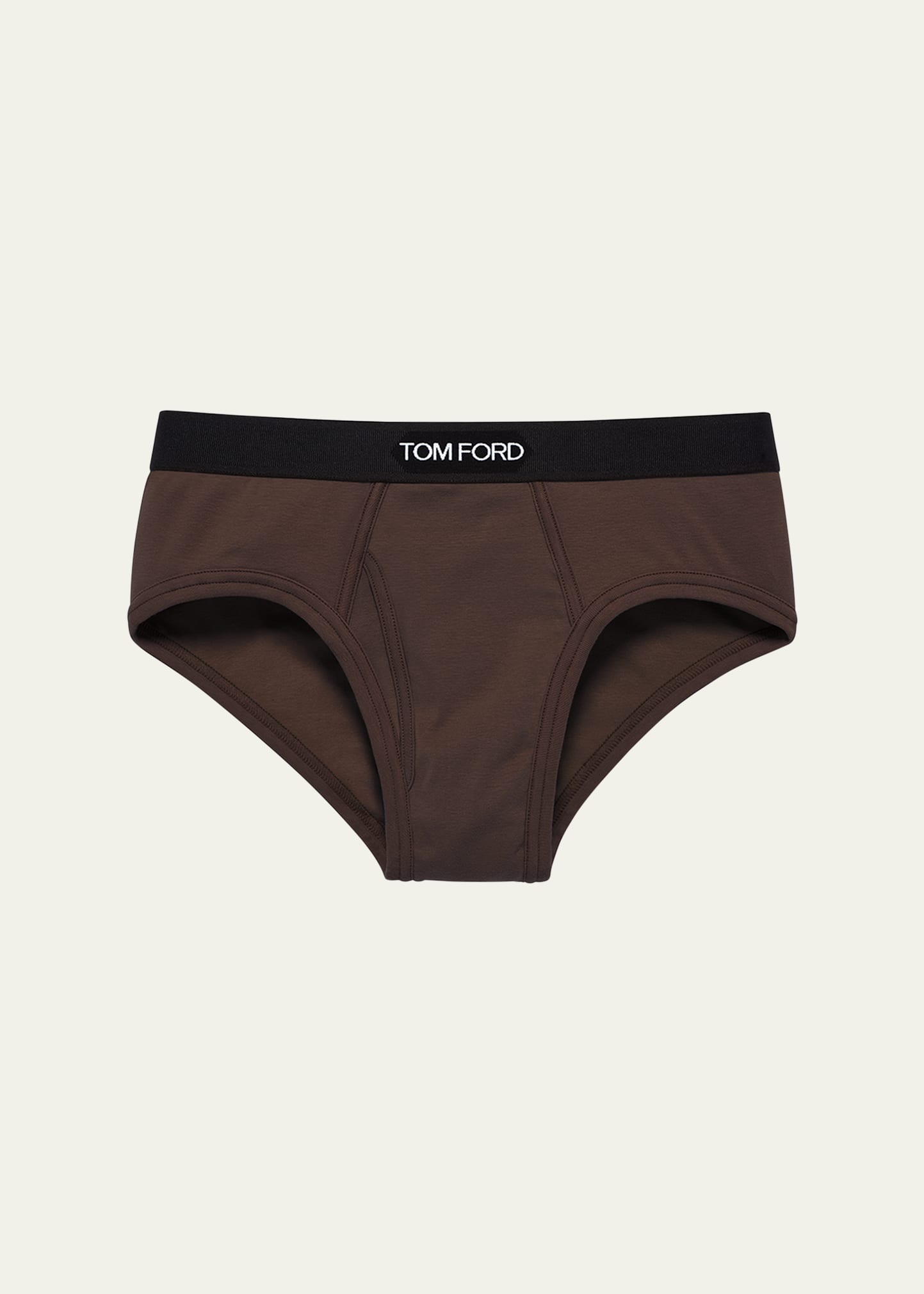 Tom Ford Logo Cotton Briefs In Nude 6