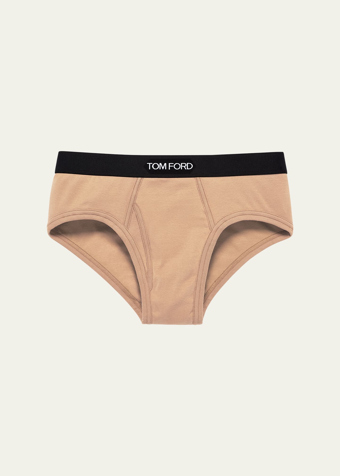 Tom Ford Men's Jacquard Logo Cotton Briefs In Seafoam