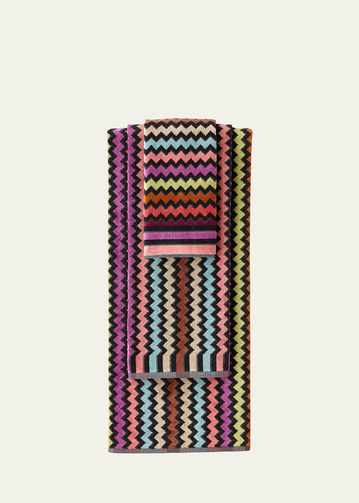 Shop Missoni Warner Bath Towel In Pink Pattern