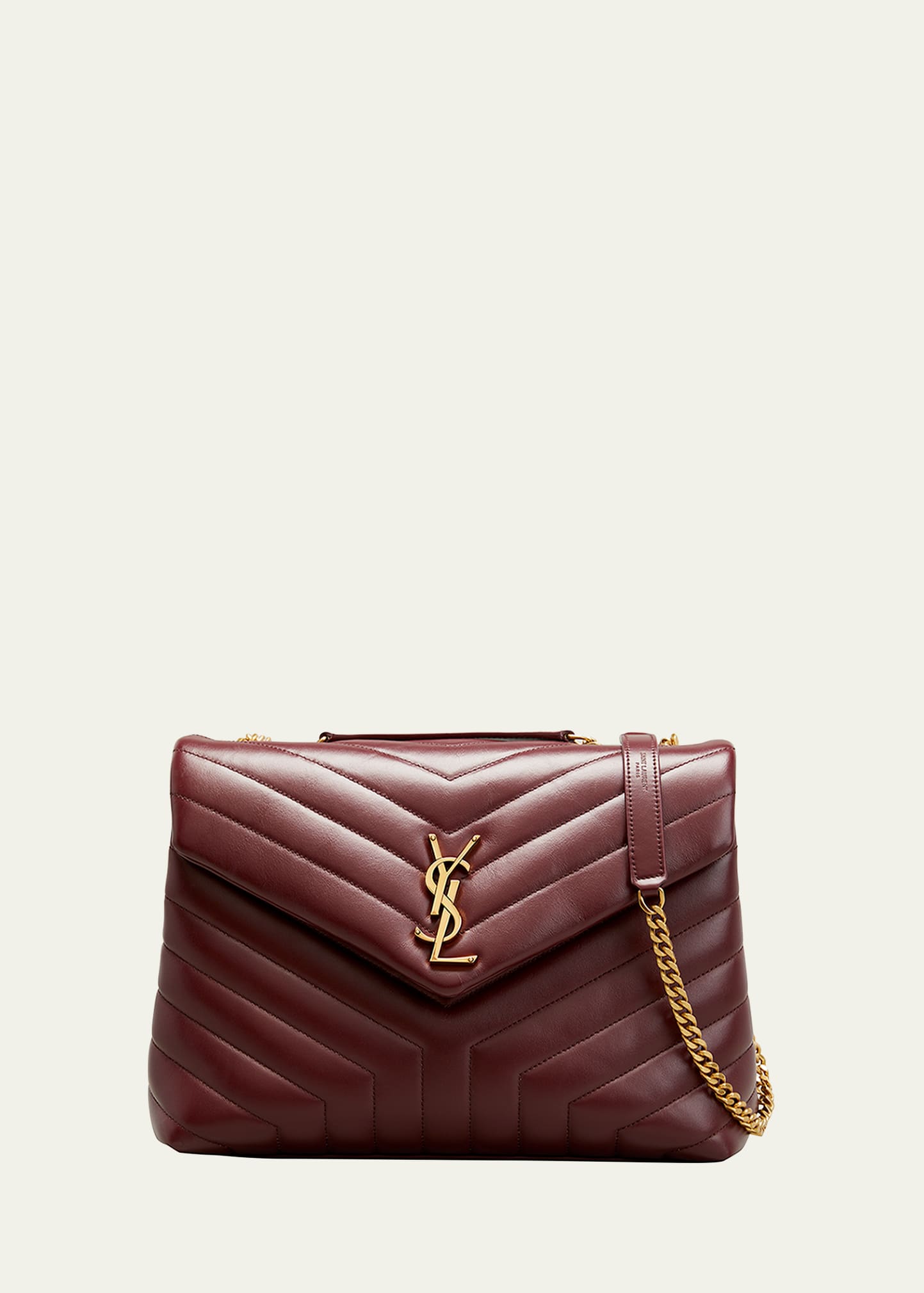 Saint Laurent Loulou Medium Calf Flap-top Shoulder Bag In 1112 Storm