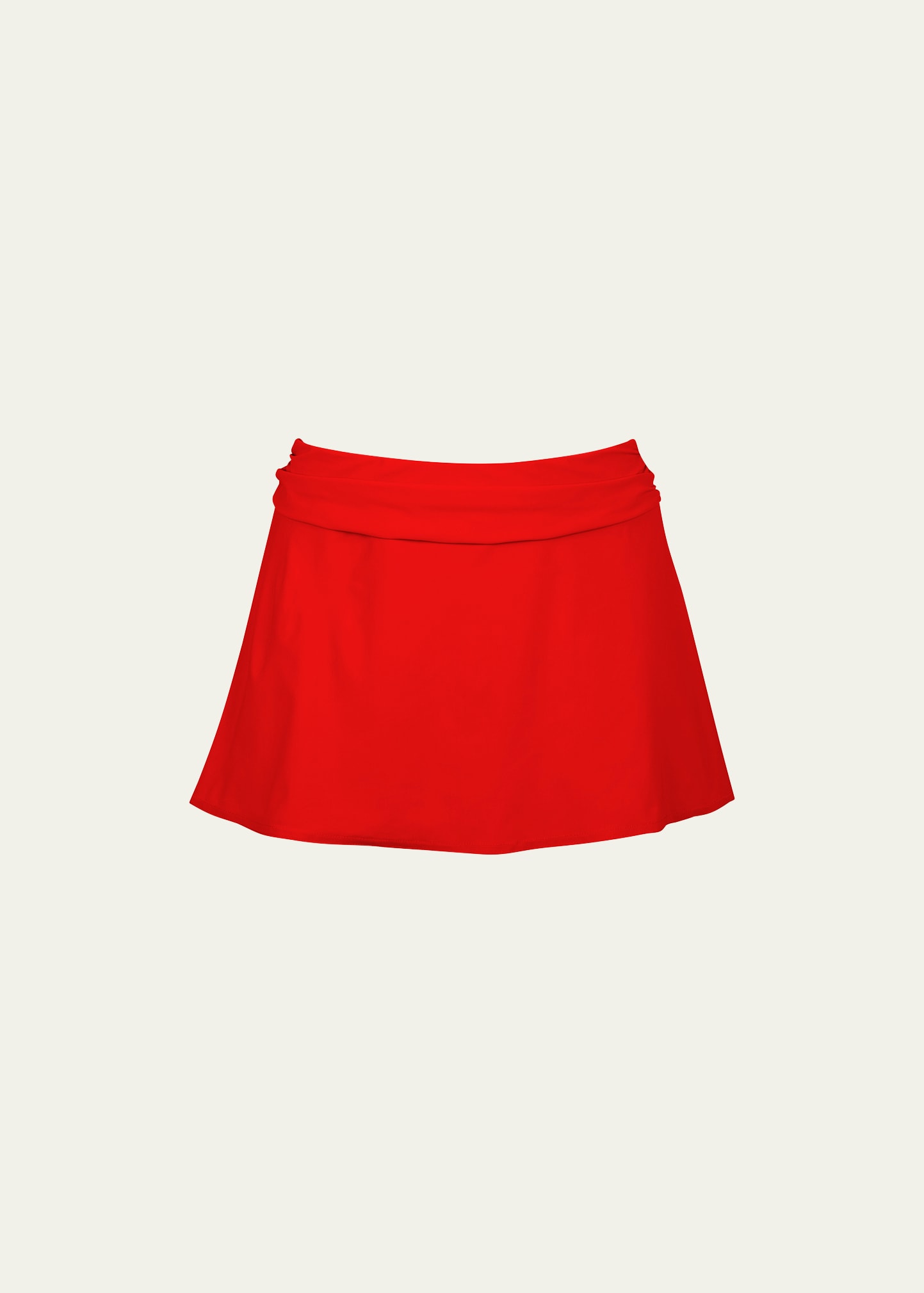Karla Colletto Banded Multi-purpose Mini Skirt In Red