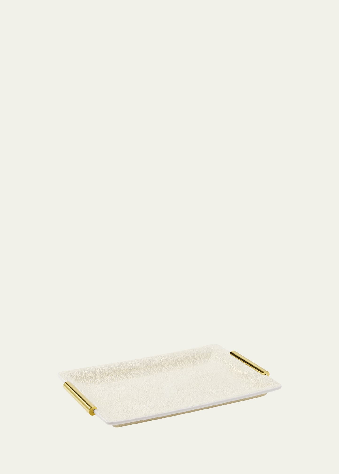 Aerin Shagreen Small Vanity Tray In White