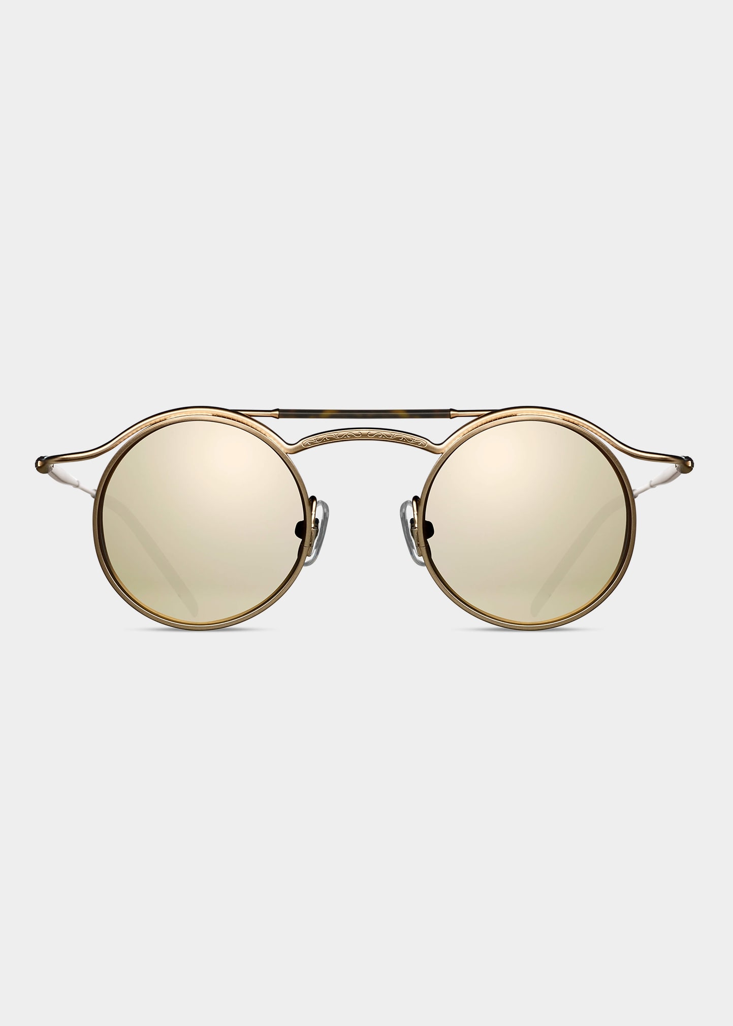 Matsuda Men's Round Titanium Sunglasses In Gold