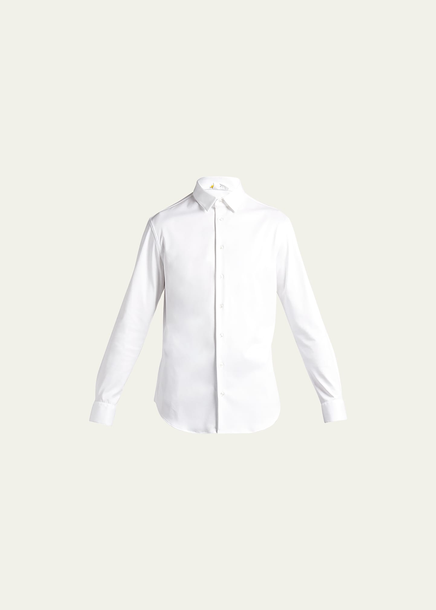 Shop Giorgio Armani Men's Stretch Jersey Sport Shirt, Off White