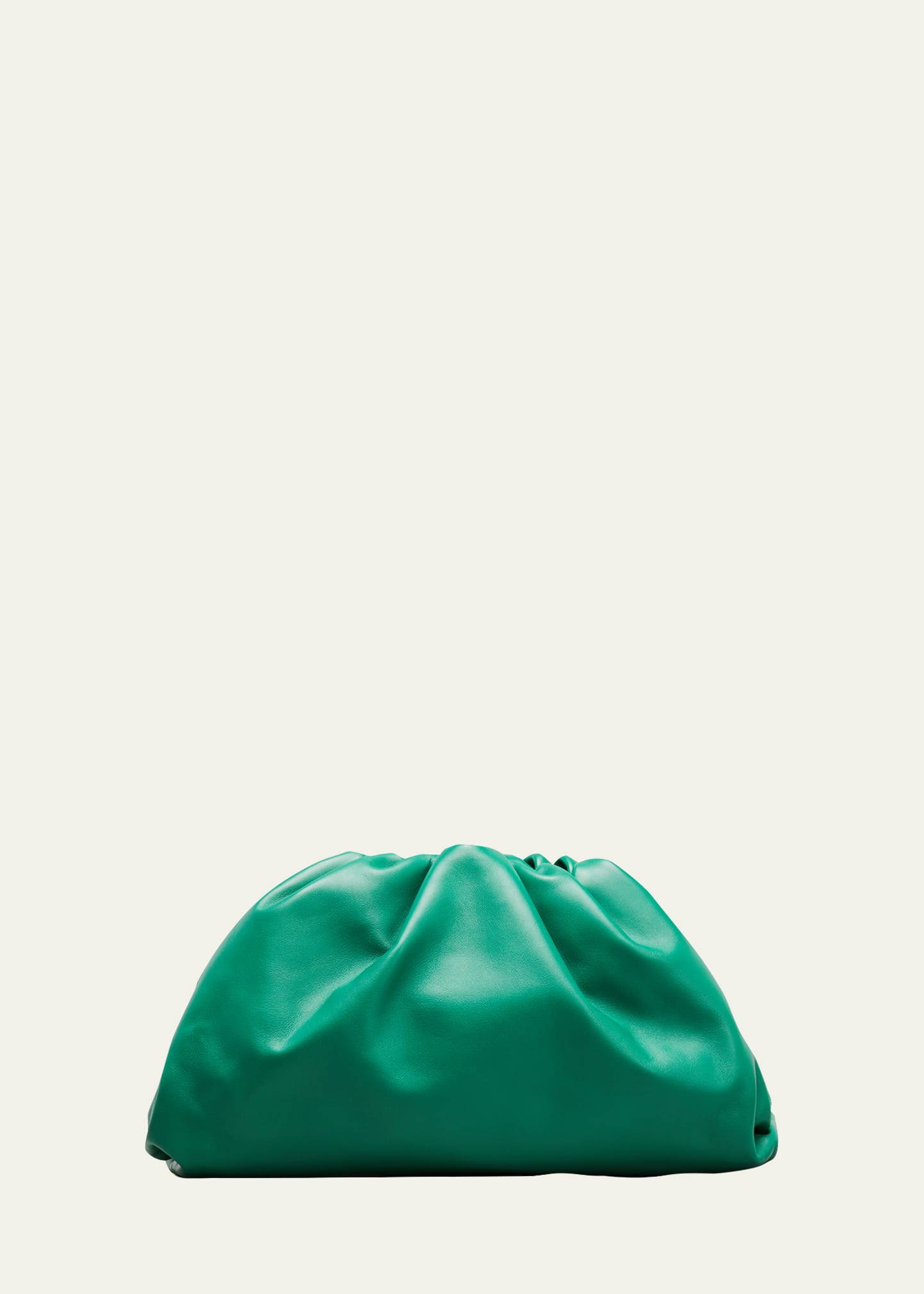 Bottega Veneta The Pouch Bag In Butter Calf Leather In Racing Green