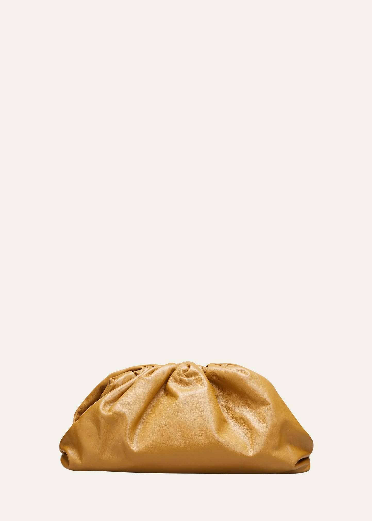 Bottega Veneta The Pouch Bag In Butter Calf Leather In Mustard