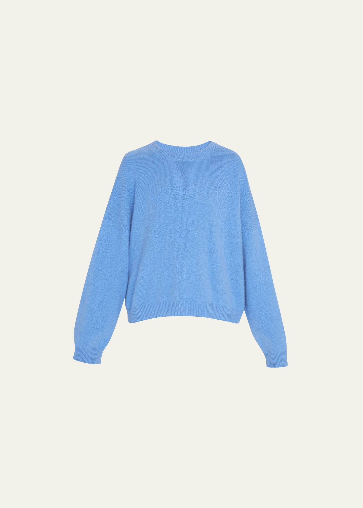Loulou Studio Galli Oversized Cropped Wool-blend Sweater In Blue