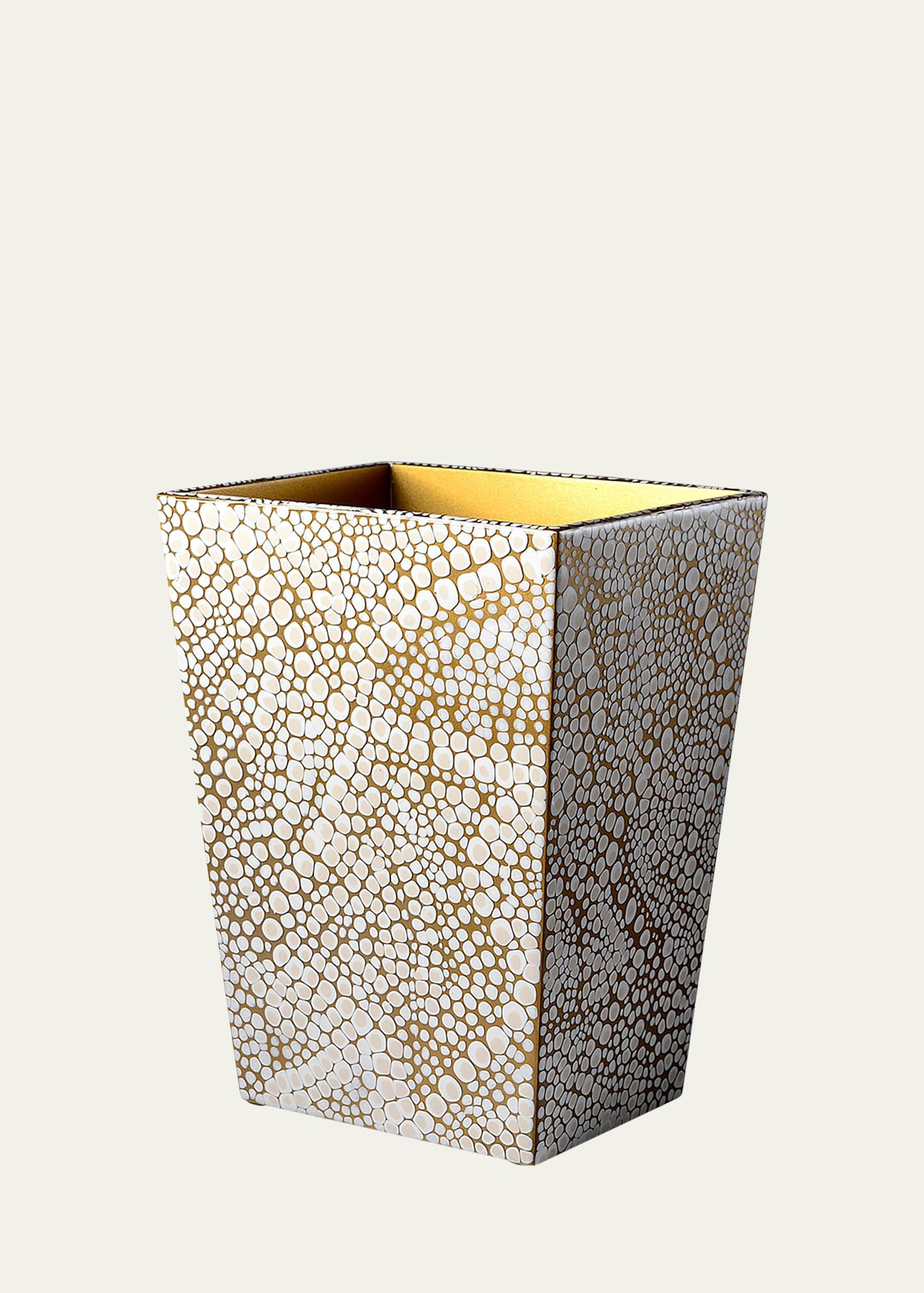 Mike & Ally Prosecco Wastebasket And Liner In Neutral