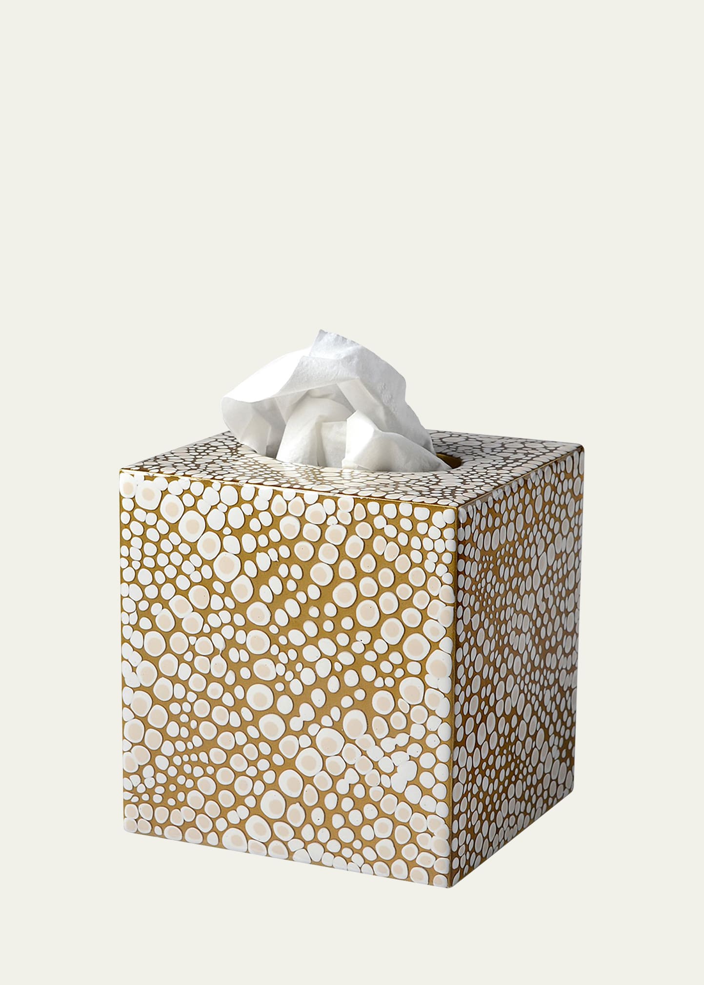 Mike & Ally Prosecco Boutique Tissue Box Cover In Gold