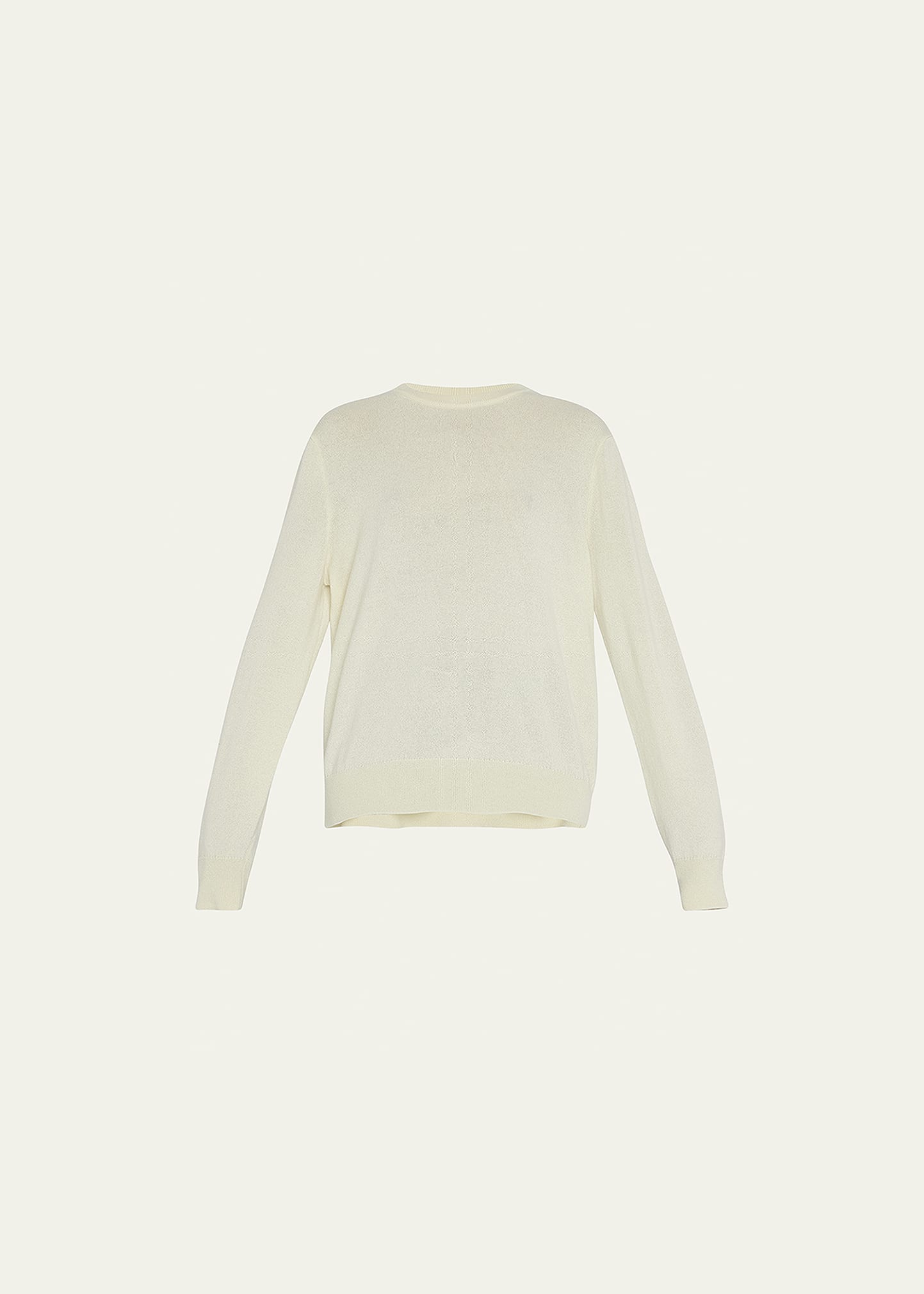 The Row Men's Benji Crewneck Cashmere Sweater In Pale Yellow