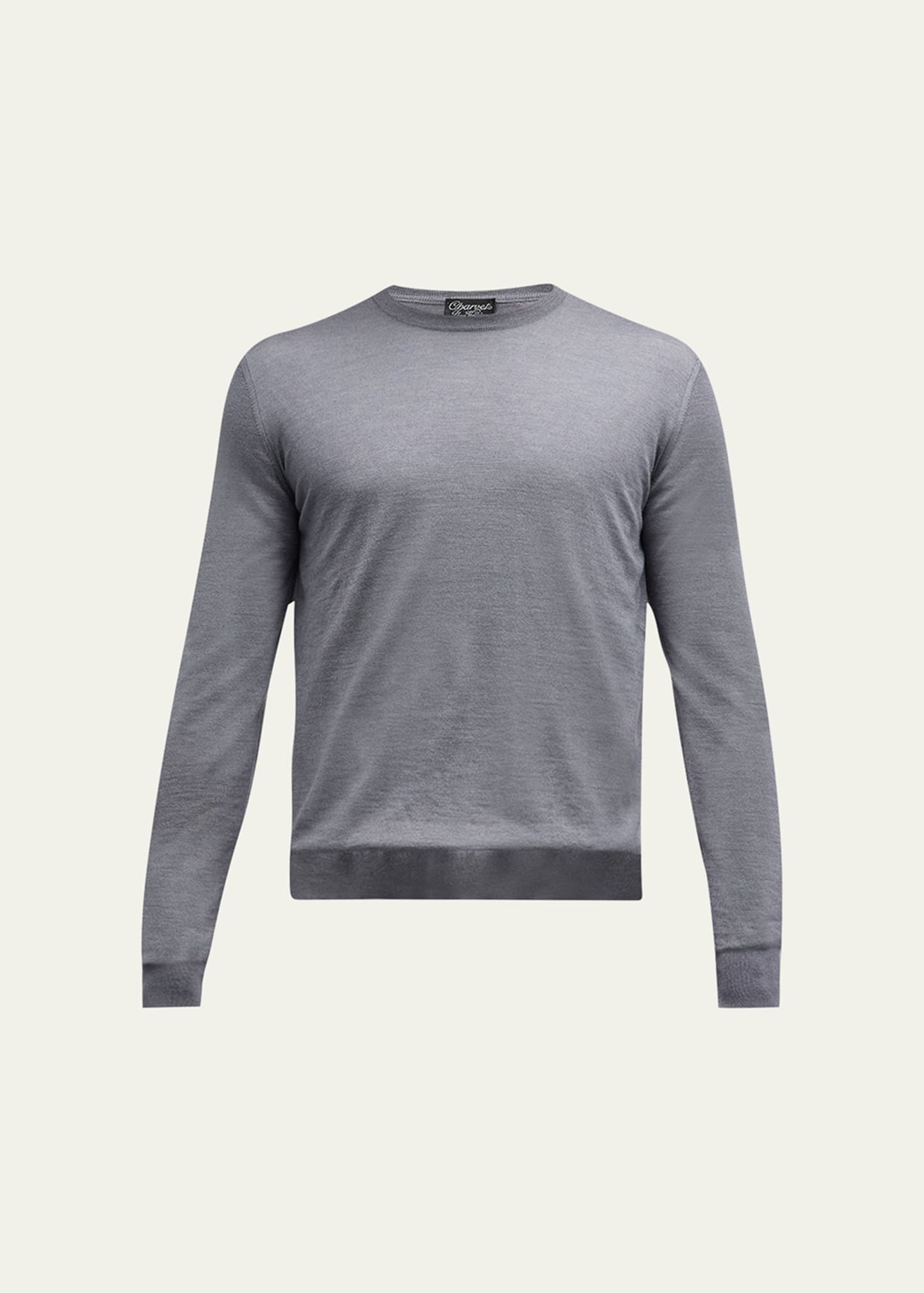 Charvet Men's Solid Cashmere-Silk Crewneck Sweater