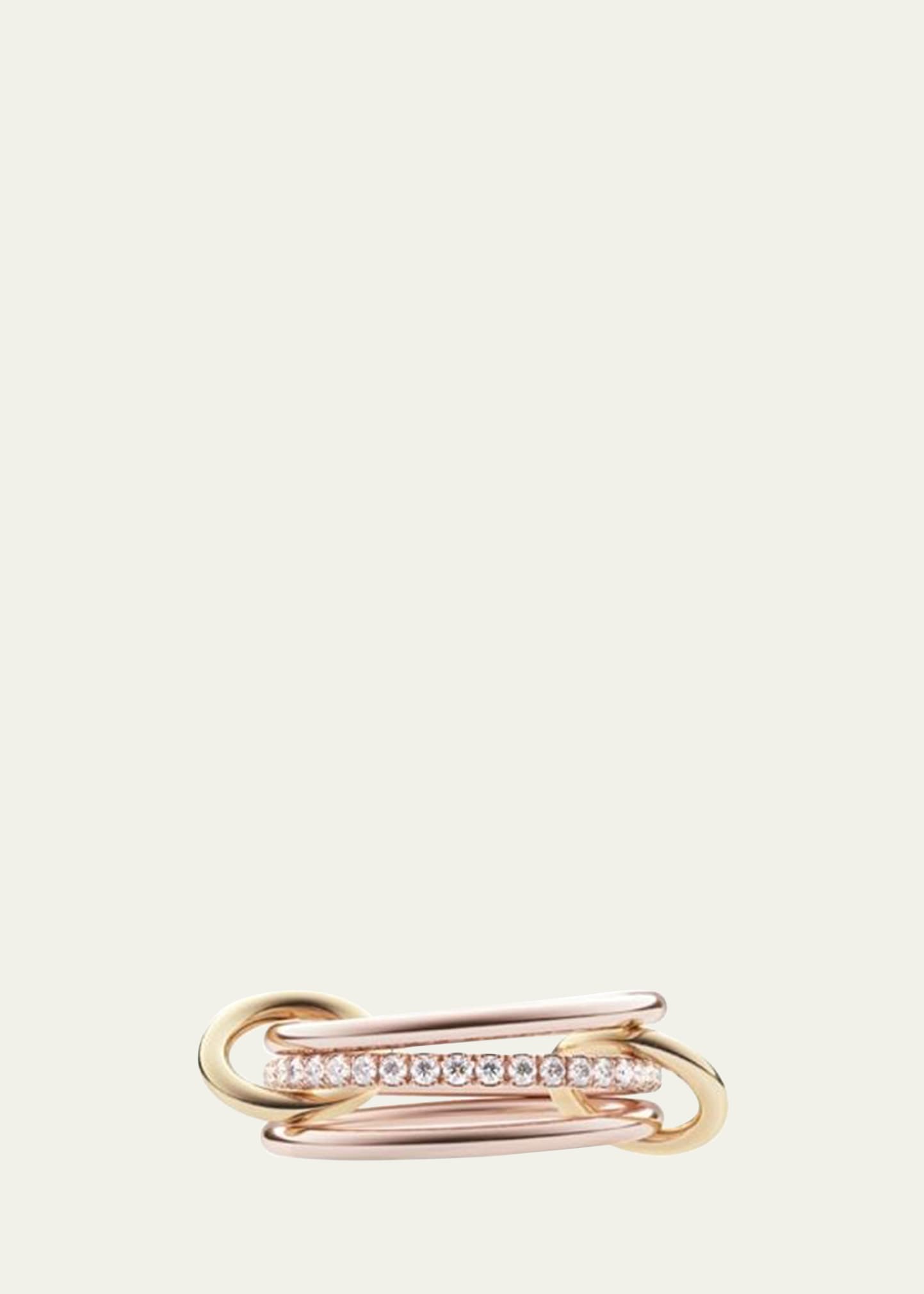 SPINELLI KILCOLLIN SONNY 3-LINK RING WITH MICRO-PAVE DIAMONDS