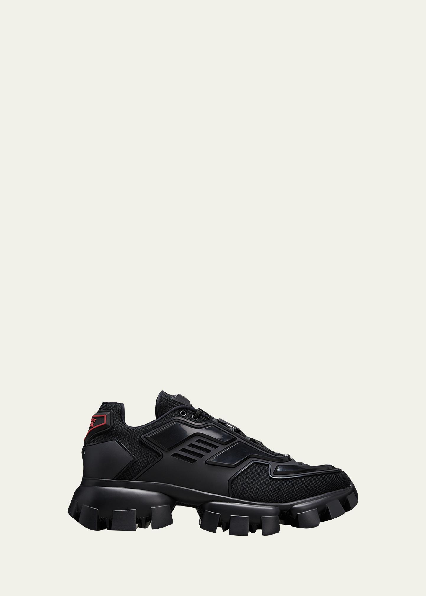 Prada Men’s Black Cloudbust Thunder Lug Boots with Red Accents Designer × Prada Prada Men main image 3