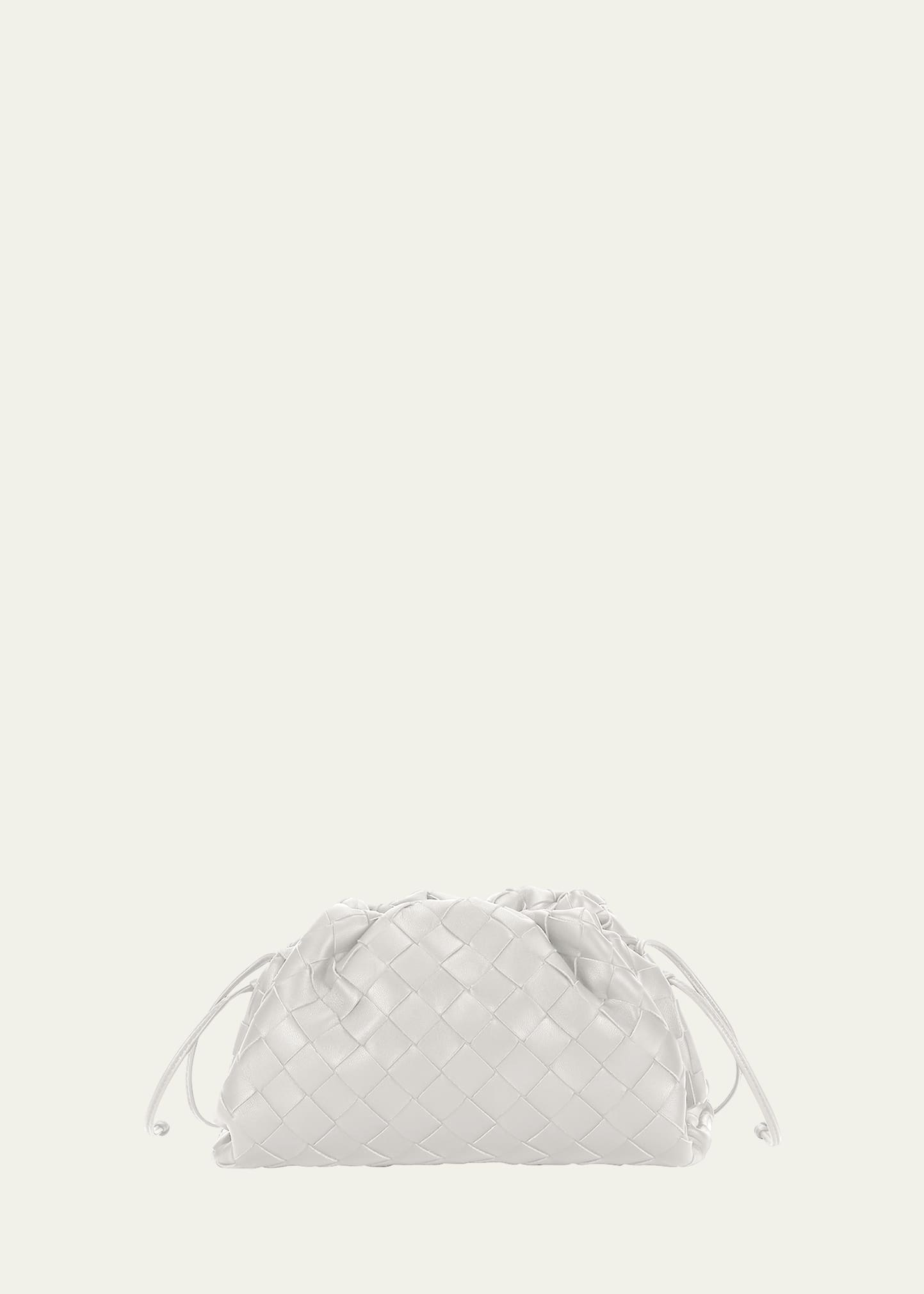 Bottega Veneta Pouch Intrecciato Clutch Bag Female White In White