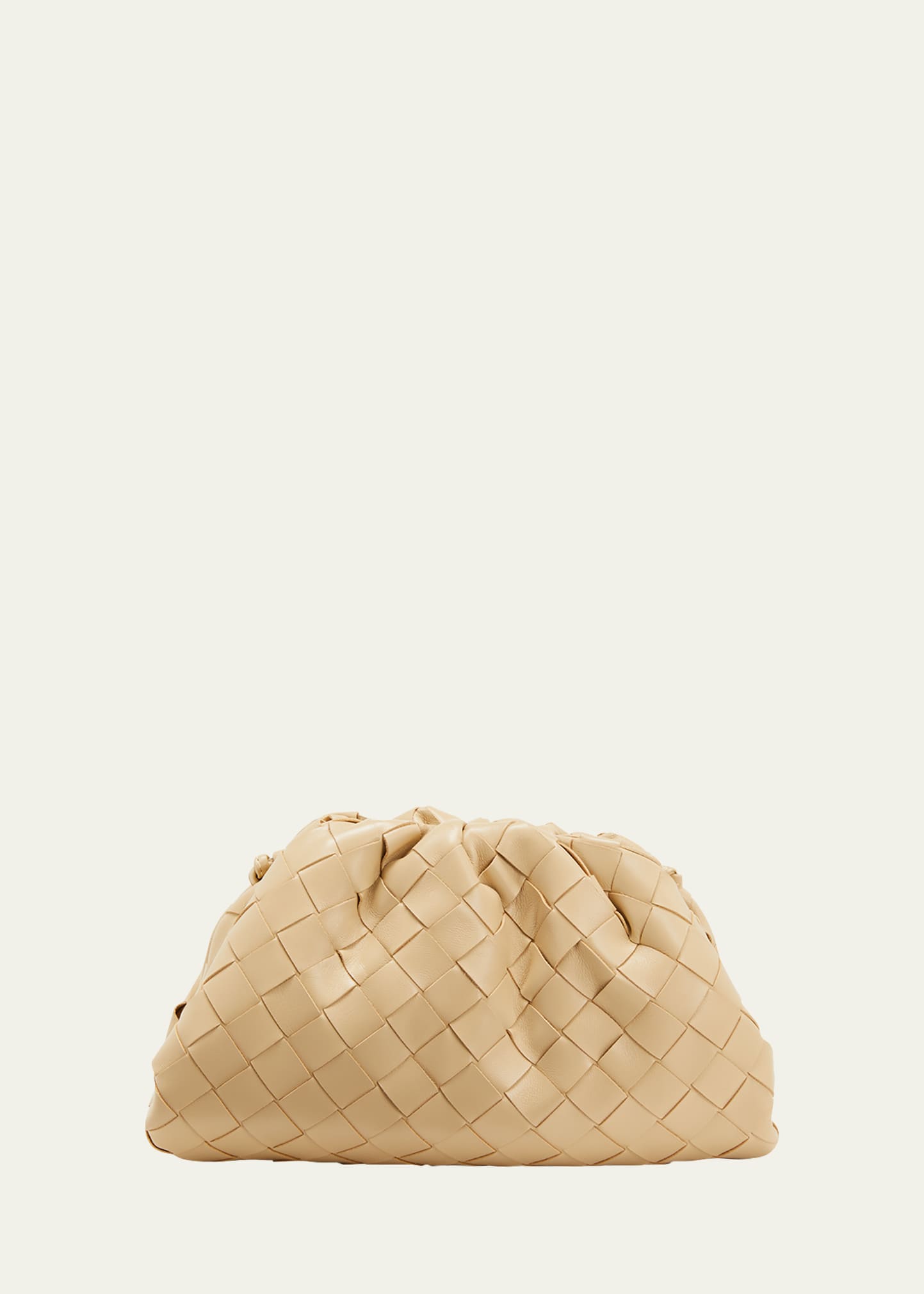 Bottega Veneta Mini Pouch Intrecciato Crossbody Bag In Porridge