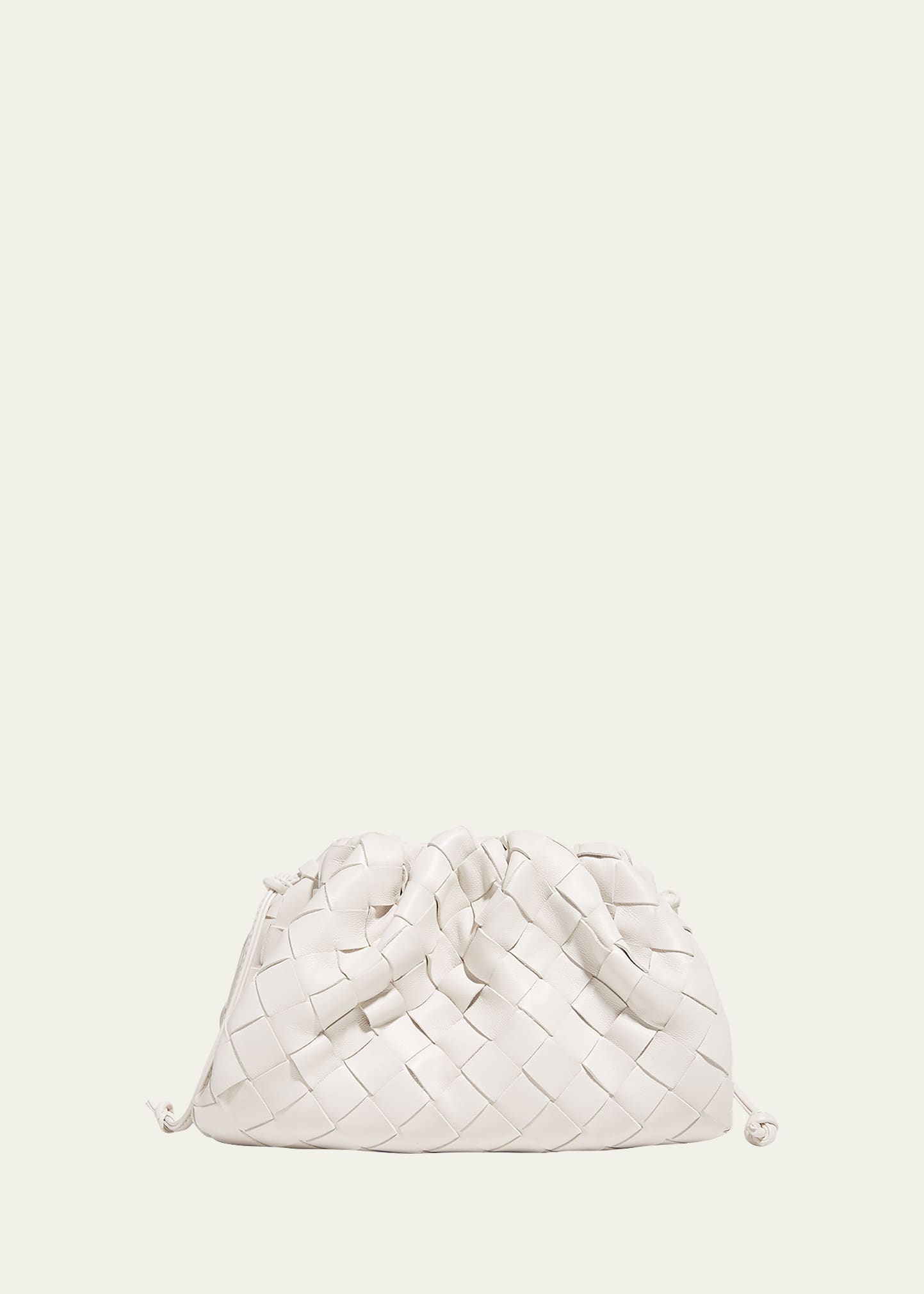 Bottega Mini Pouch Intrecciato Crossbody Bag In White ModeSens