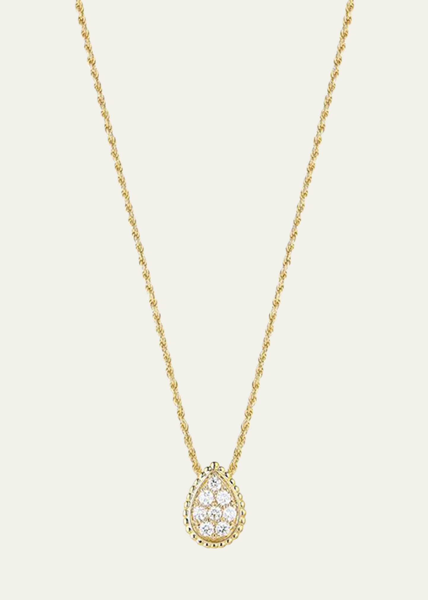 Serpent Boheme Small Diamond Pendant Necklace in Yellow Gold