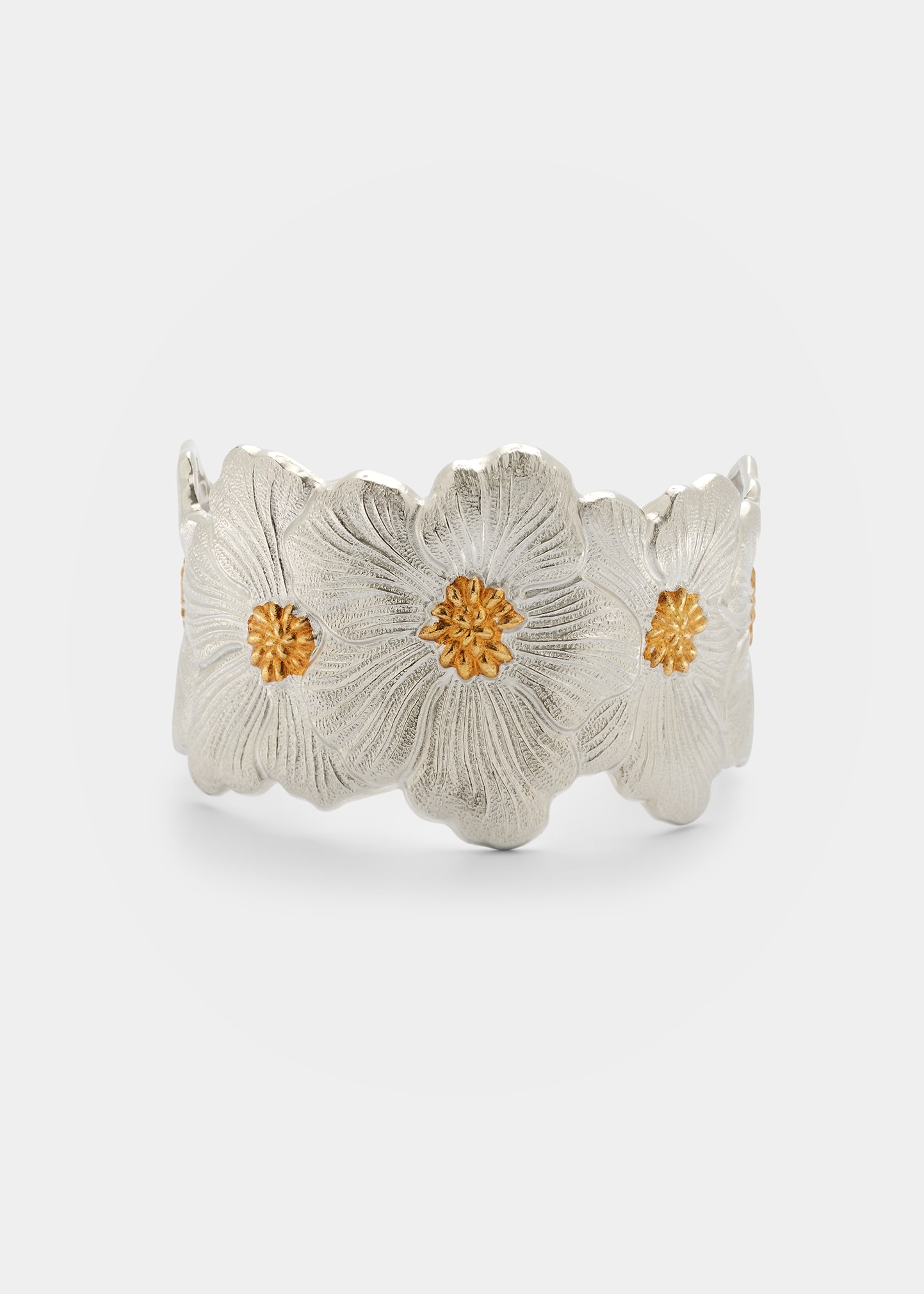 Blossom Gardenia Silver/Gold Cuff Size 16