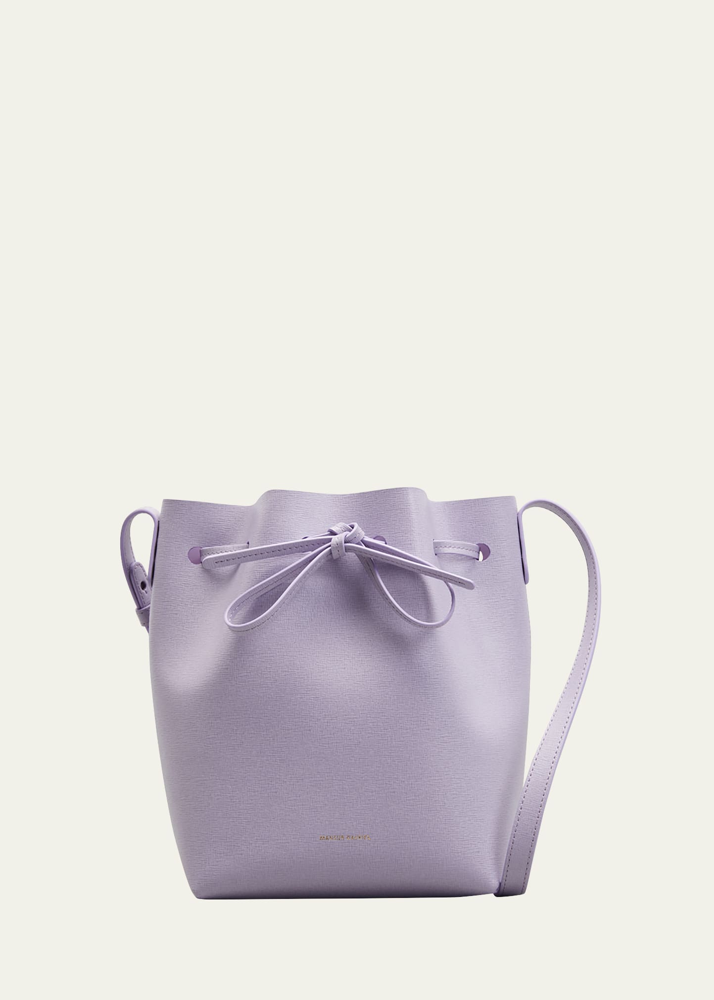 Mansur Gavriel Saffiano Mini Bucket Bag in Rosa