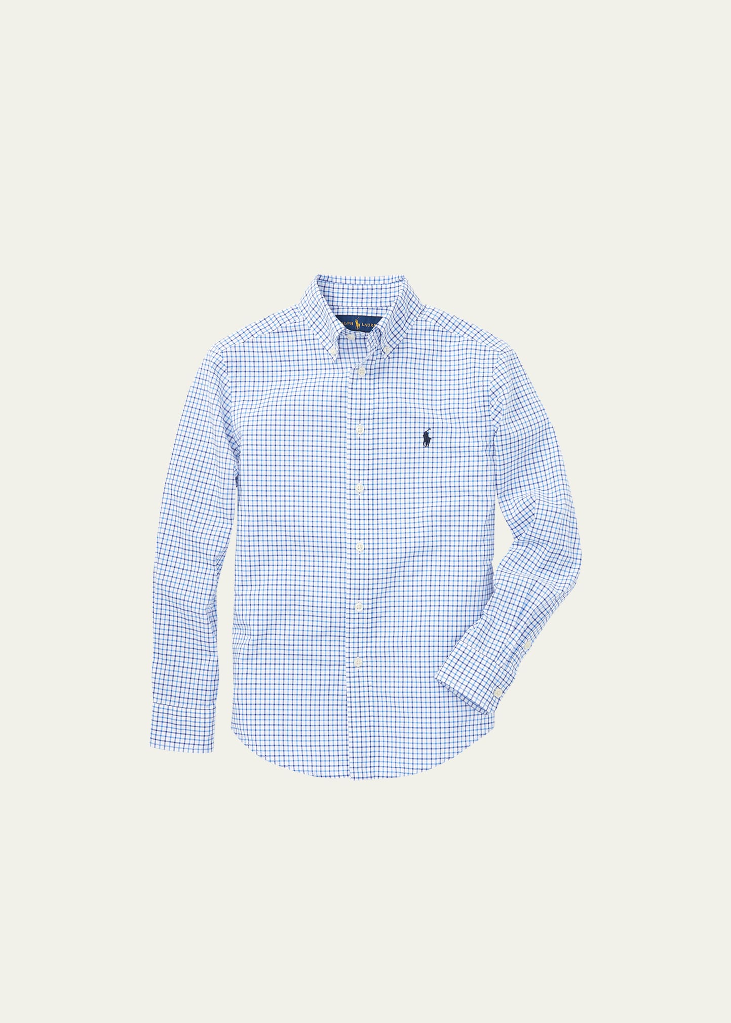 Poplin Woven Tattersall Sport Shirt, Size S-XL