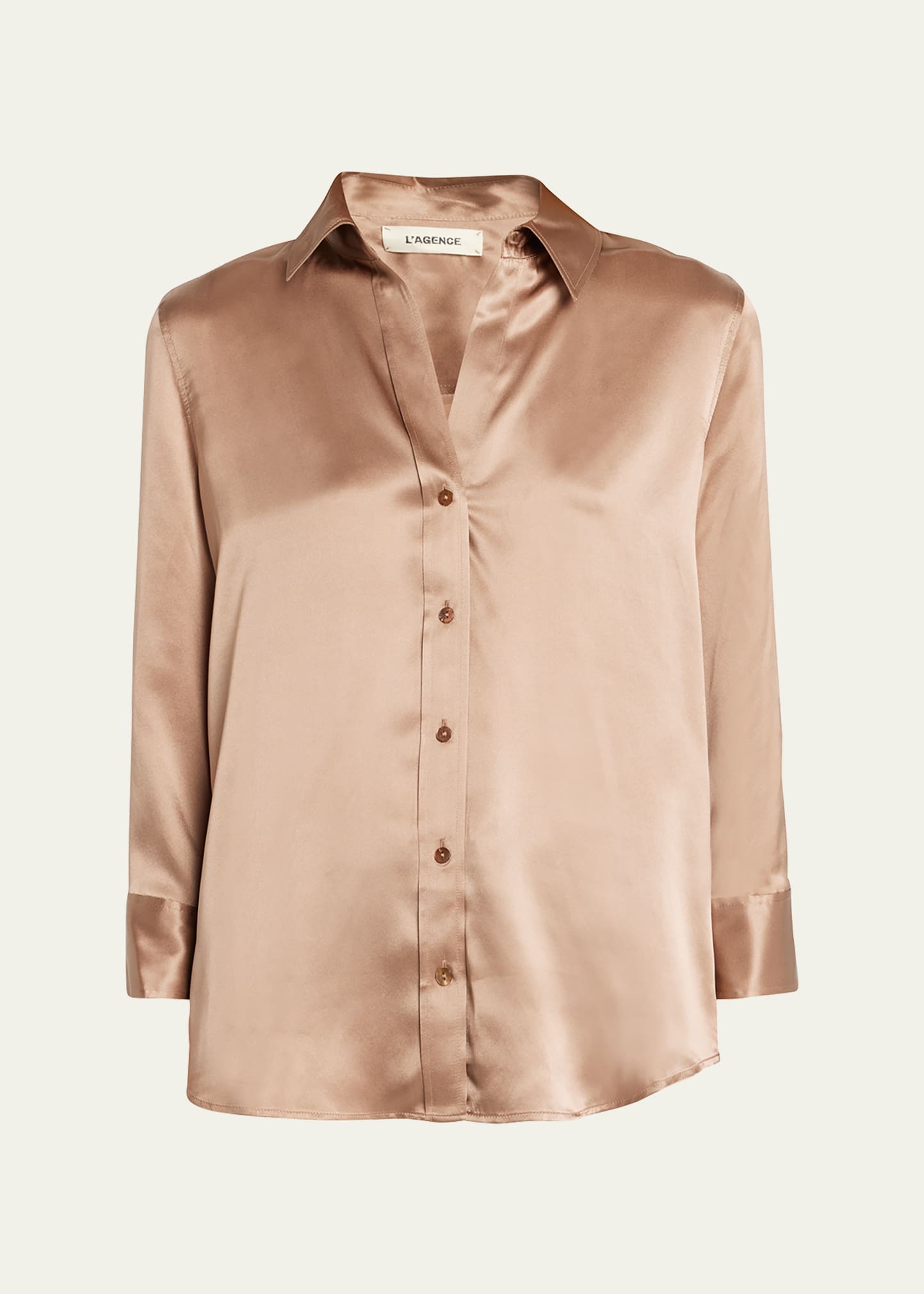 L'agence Silk Dani Shirt In Orchid