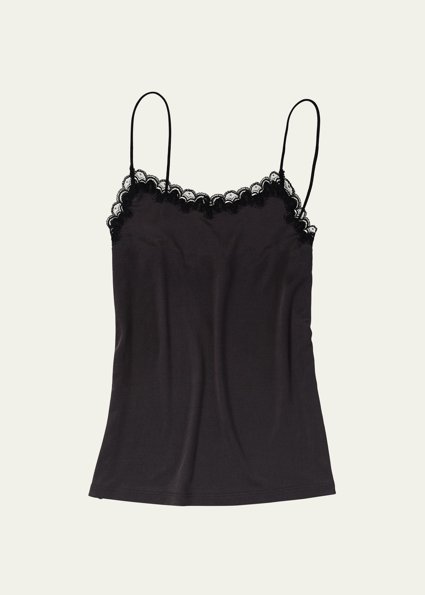 Uwila Warrior Soft Silks Lace-trim Camisole In Shale