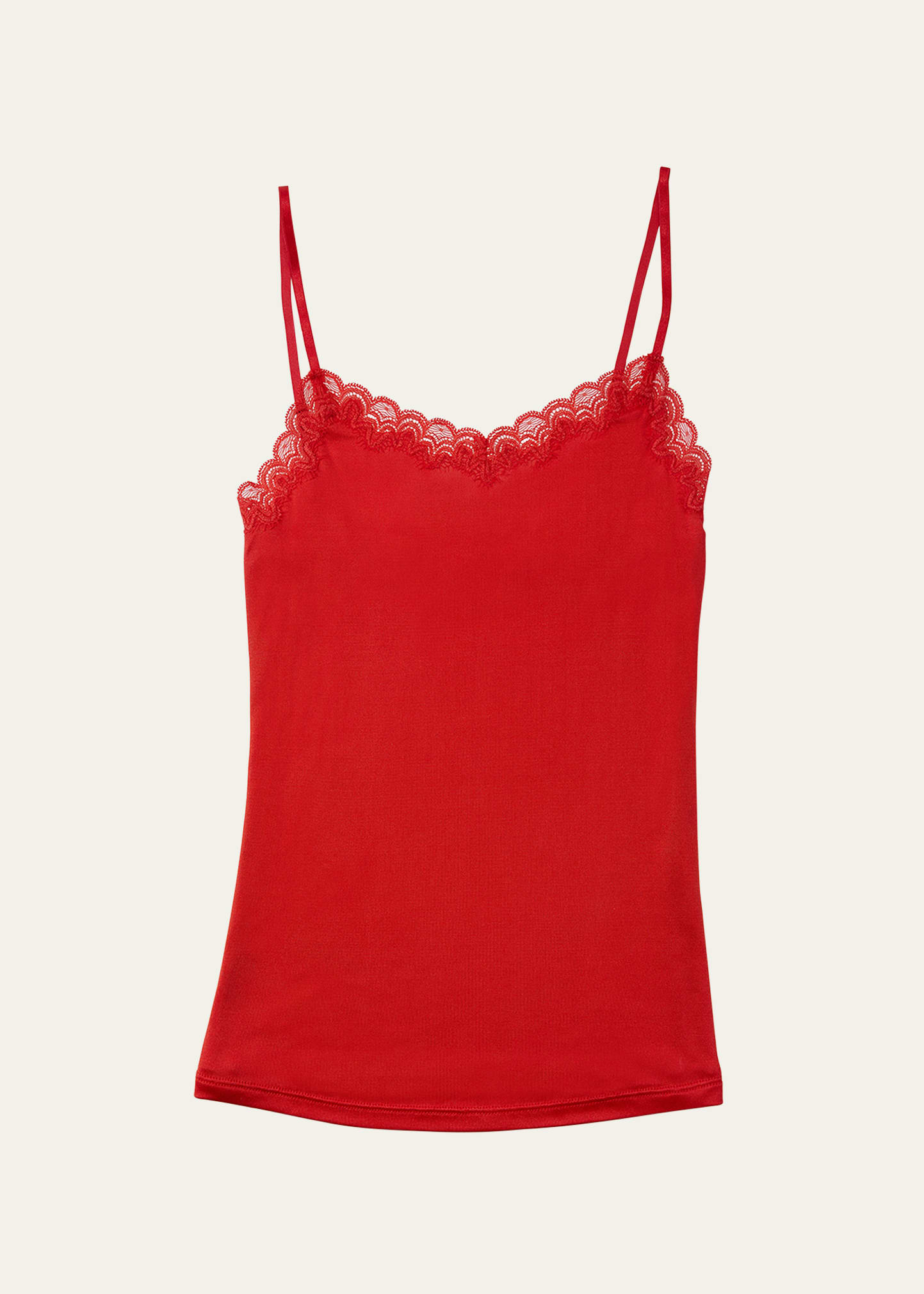 Uwila Warrior Happy Seamless Lace Trim Camisole In Fiery Red