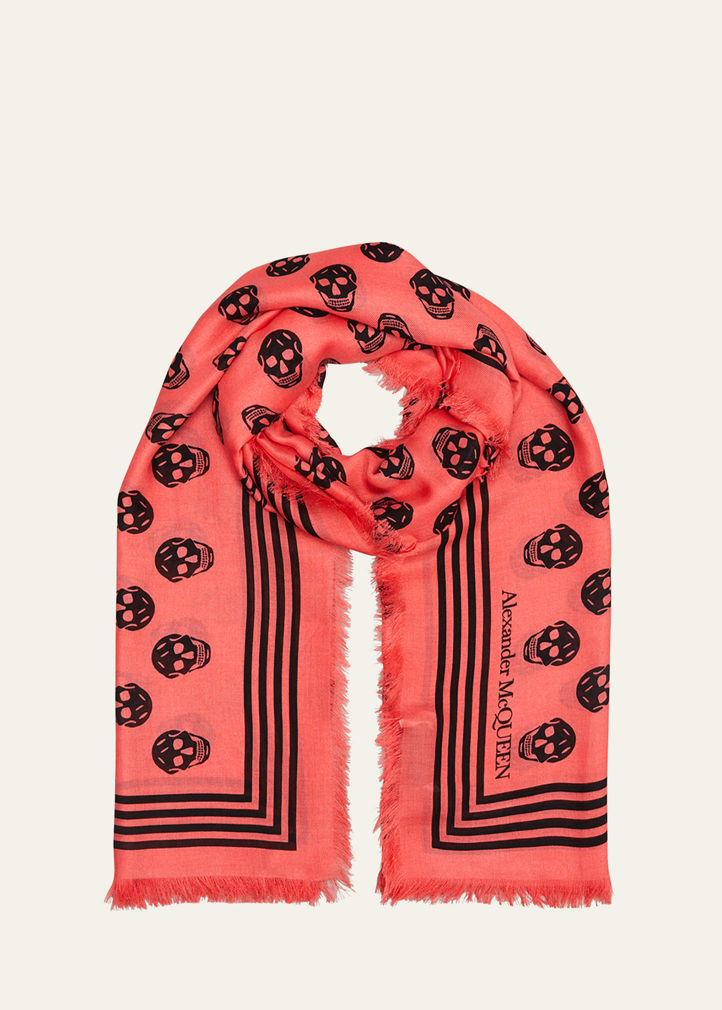 ALEXANDER MCQUEEN SKULL PRINT MODAL SCARF