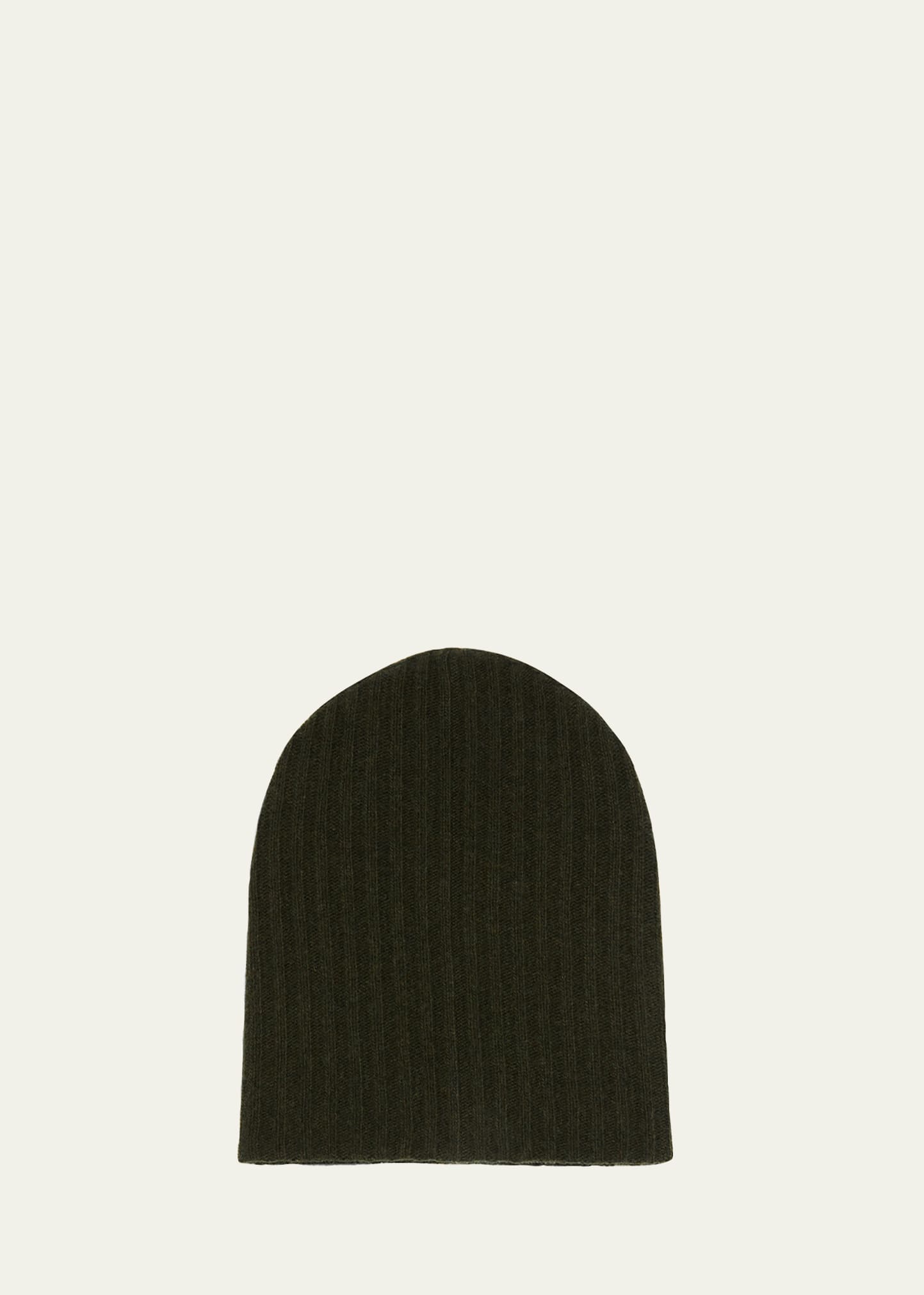 Portolano Slouchy Cashmere Beanie In Green Menagerie