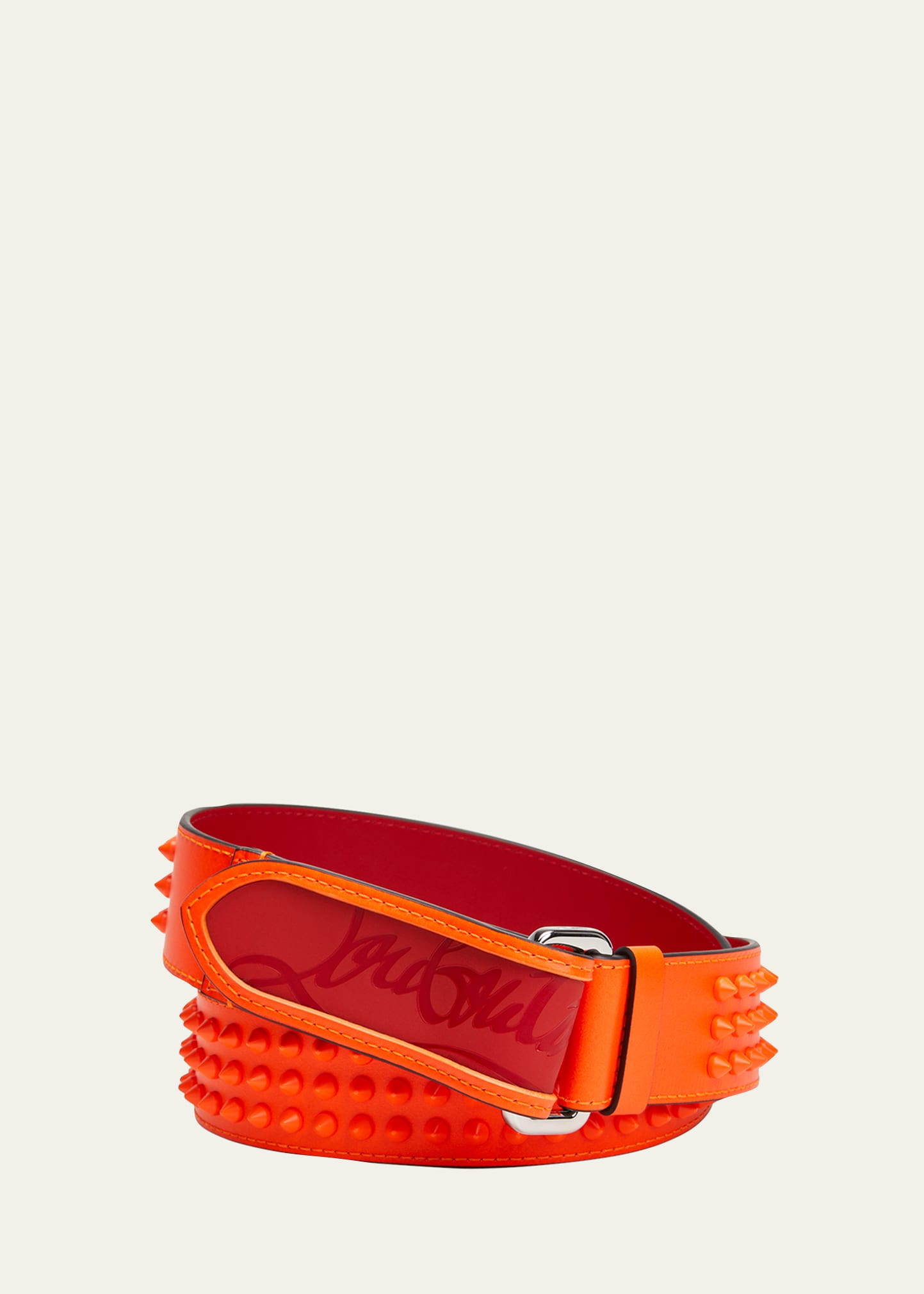 Loubi Spiked Leather Belt