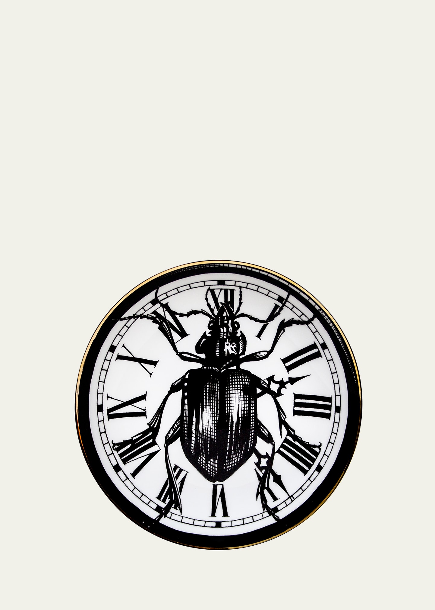 Rory Dobner Beetle Clock Dinner Plate In Black