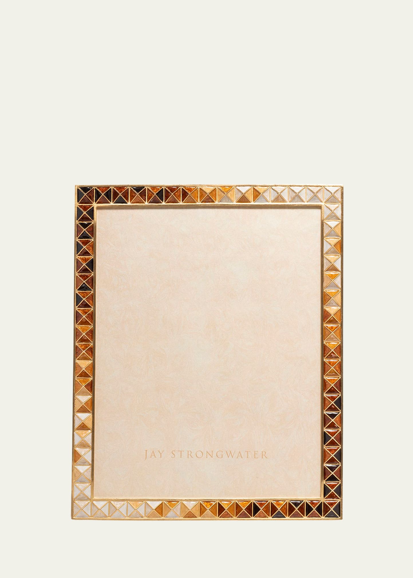 Shop Jay Strongwater Topaz Pyramid Frame, 8" X 10" In Brown/gold