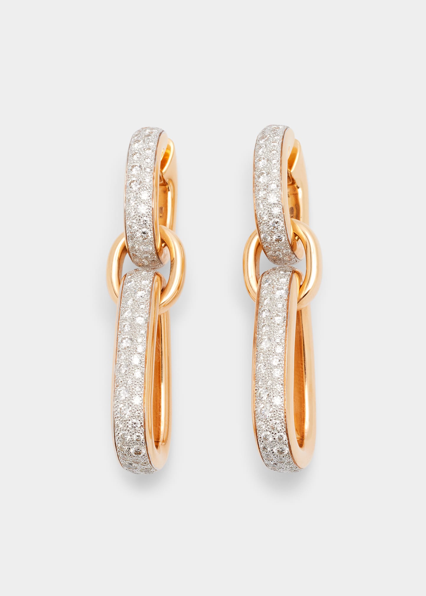 Iconica 18k Rose Gold Diamond Pendant Earrings